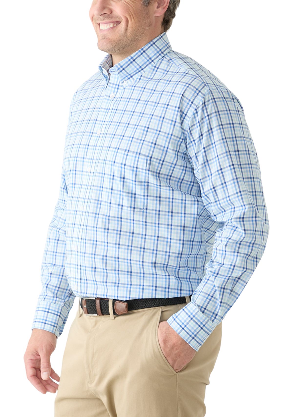 Big & Tall Button Down Fashion Stretch Shirt