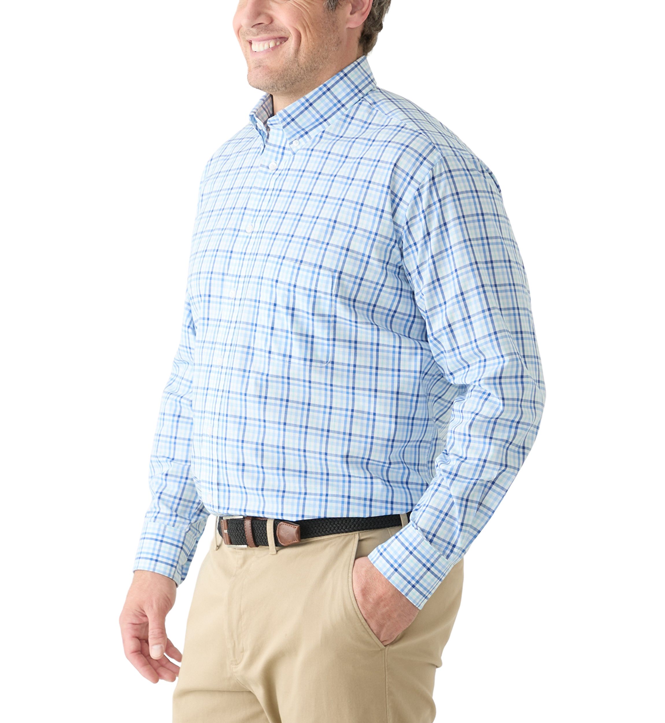 Big & Tall Button Down Fashion Stretch Shirt