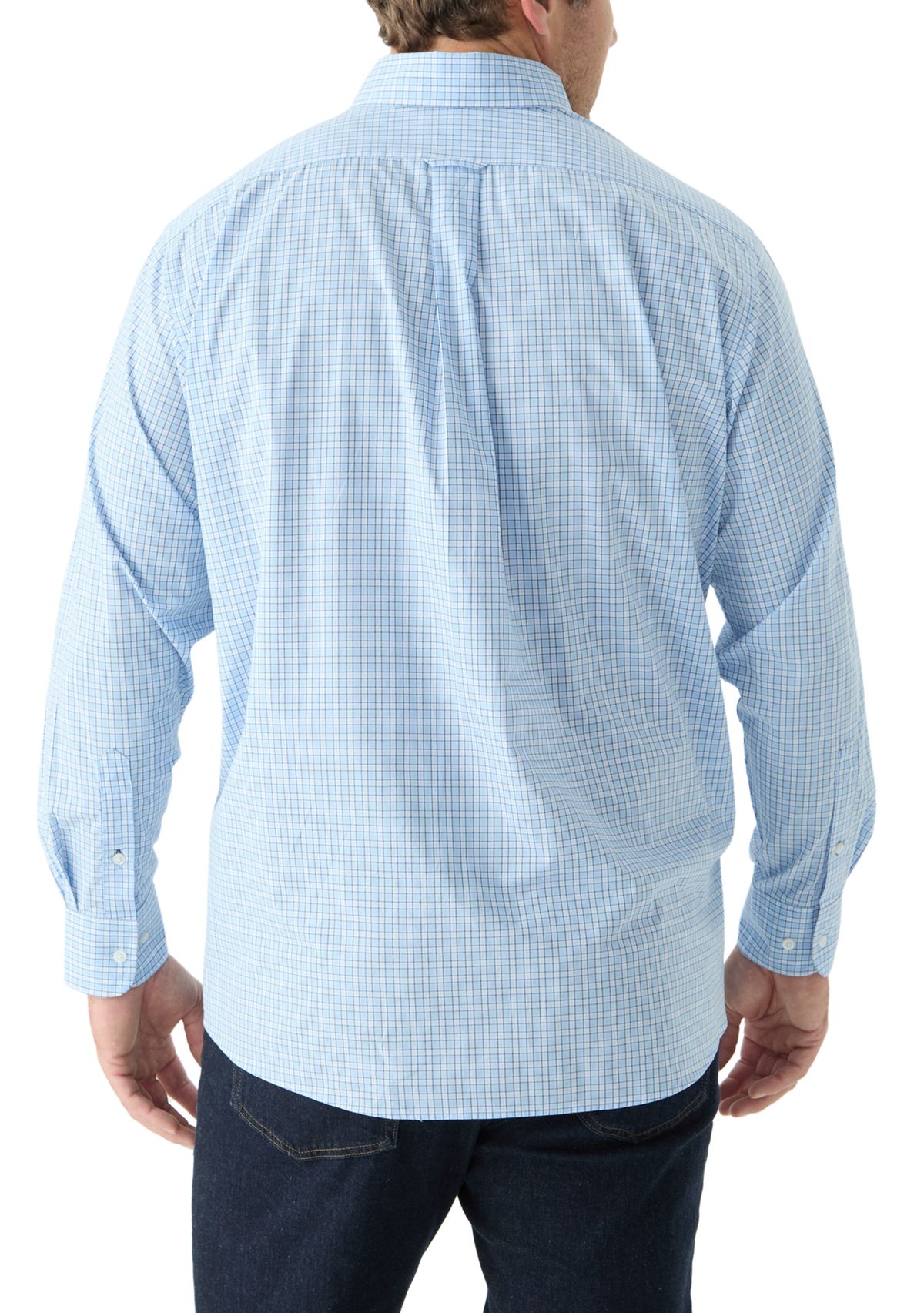 Big & Tall Long Sleeve Plaid Dress Shirt