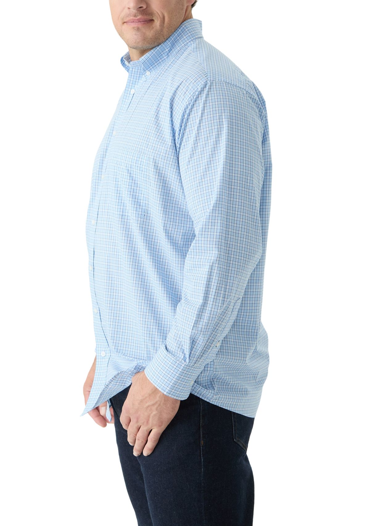 Big & Tall Long Sleeve Plaid Dress Shirt