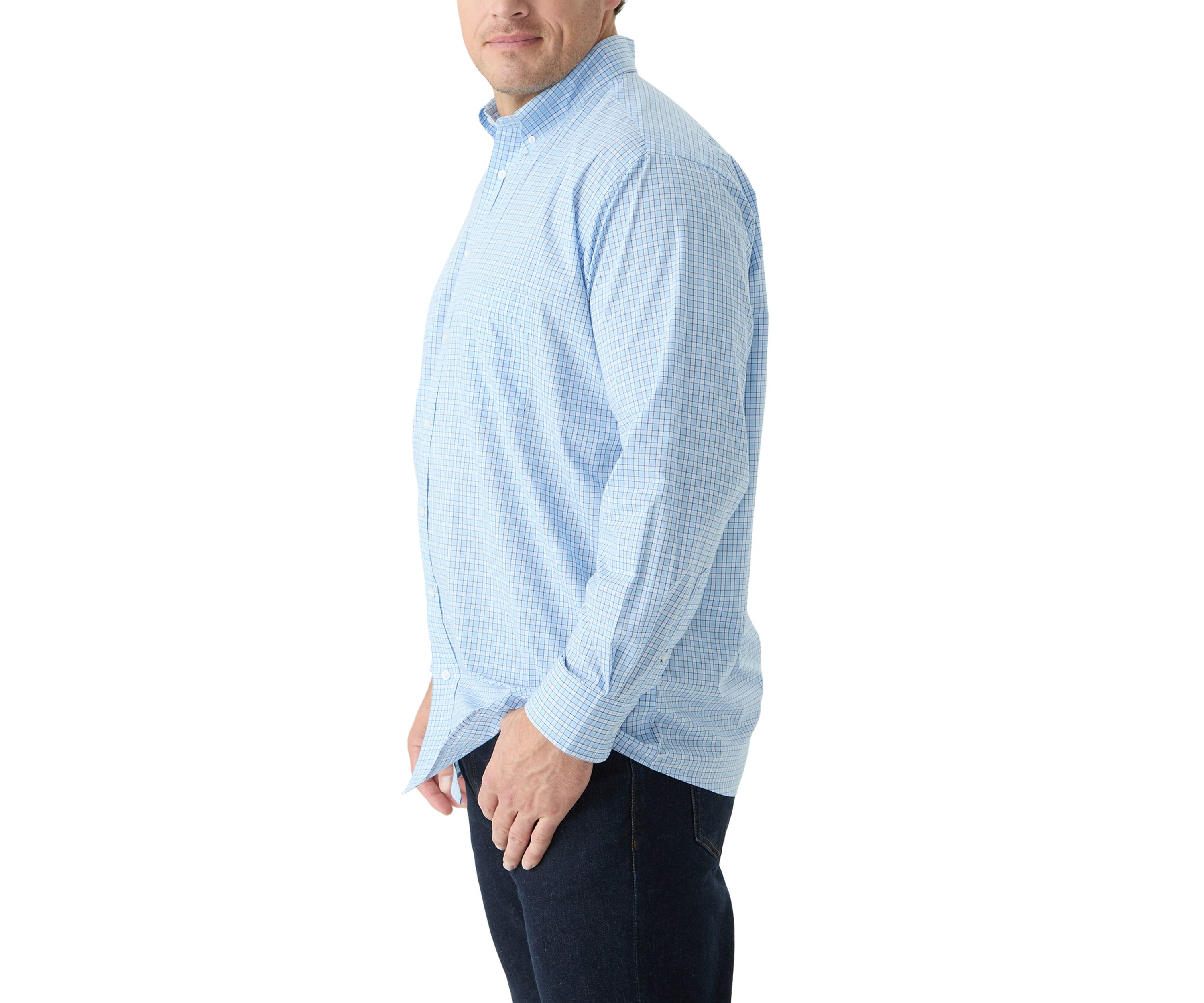 Big & Tall Long Sleeve Plaid Dress Shirt