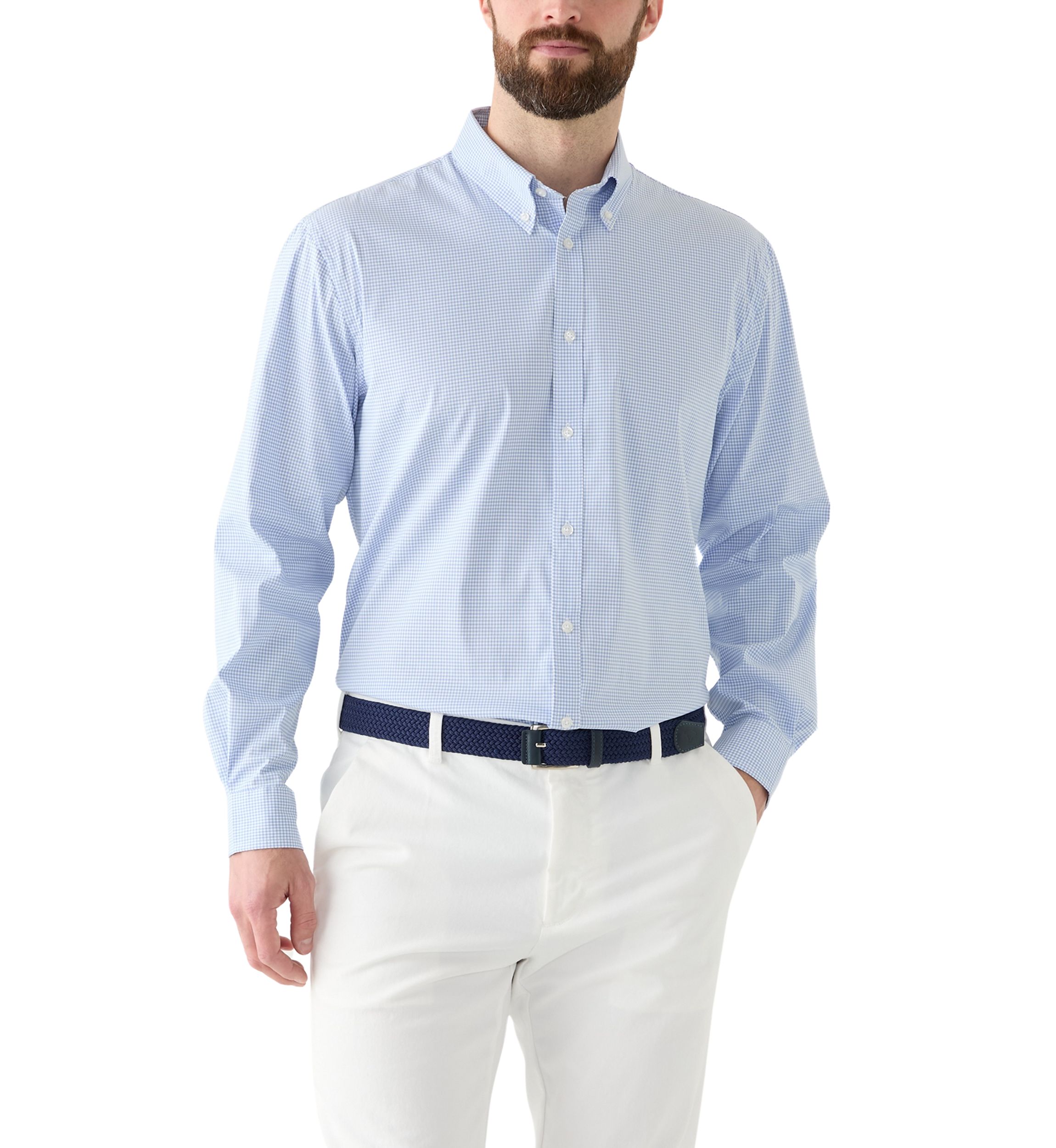 Slim Fit Cooling Button Down Shirt