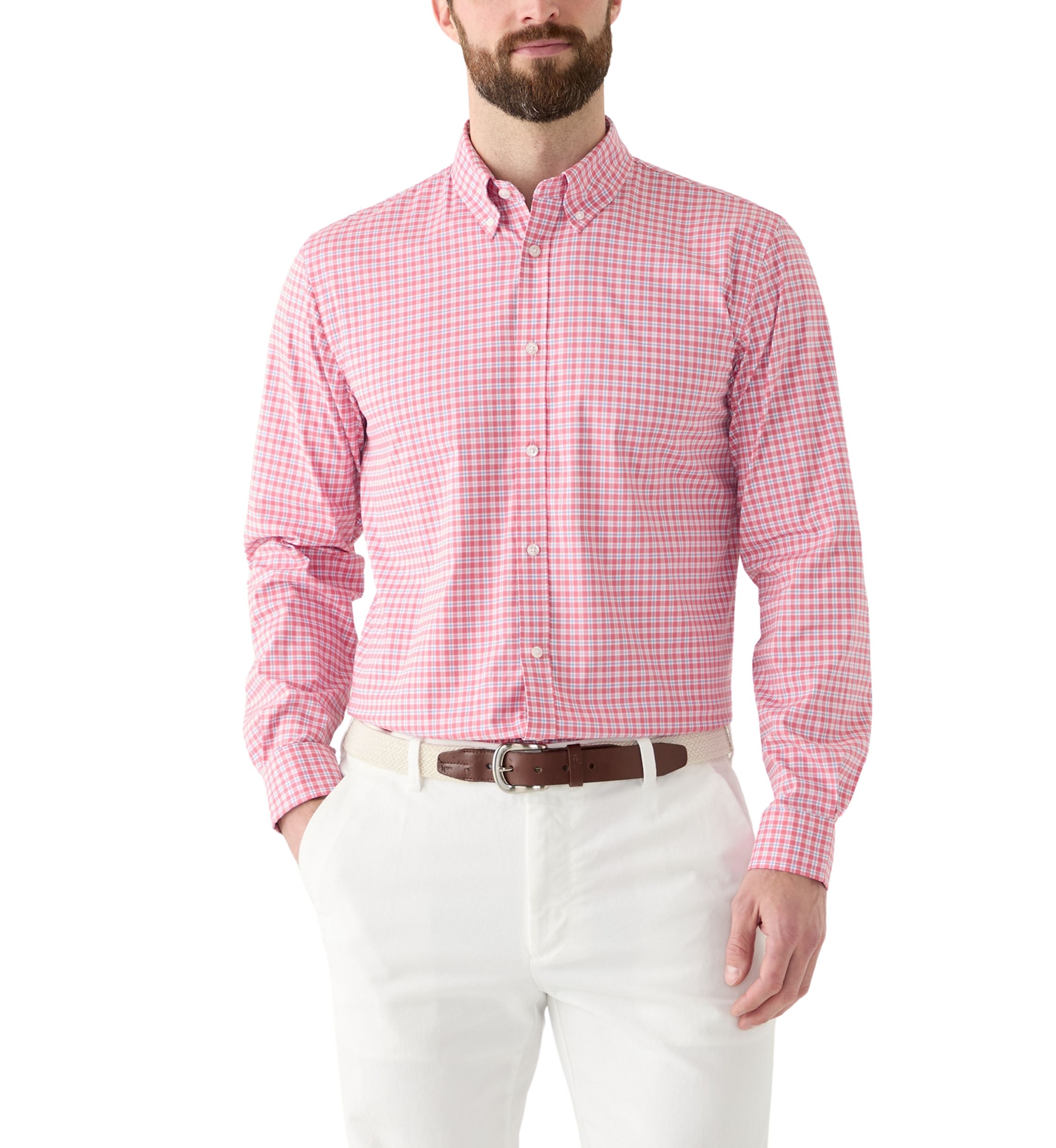 Slim Fit Cooling Button Down Shirt