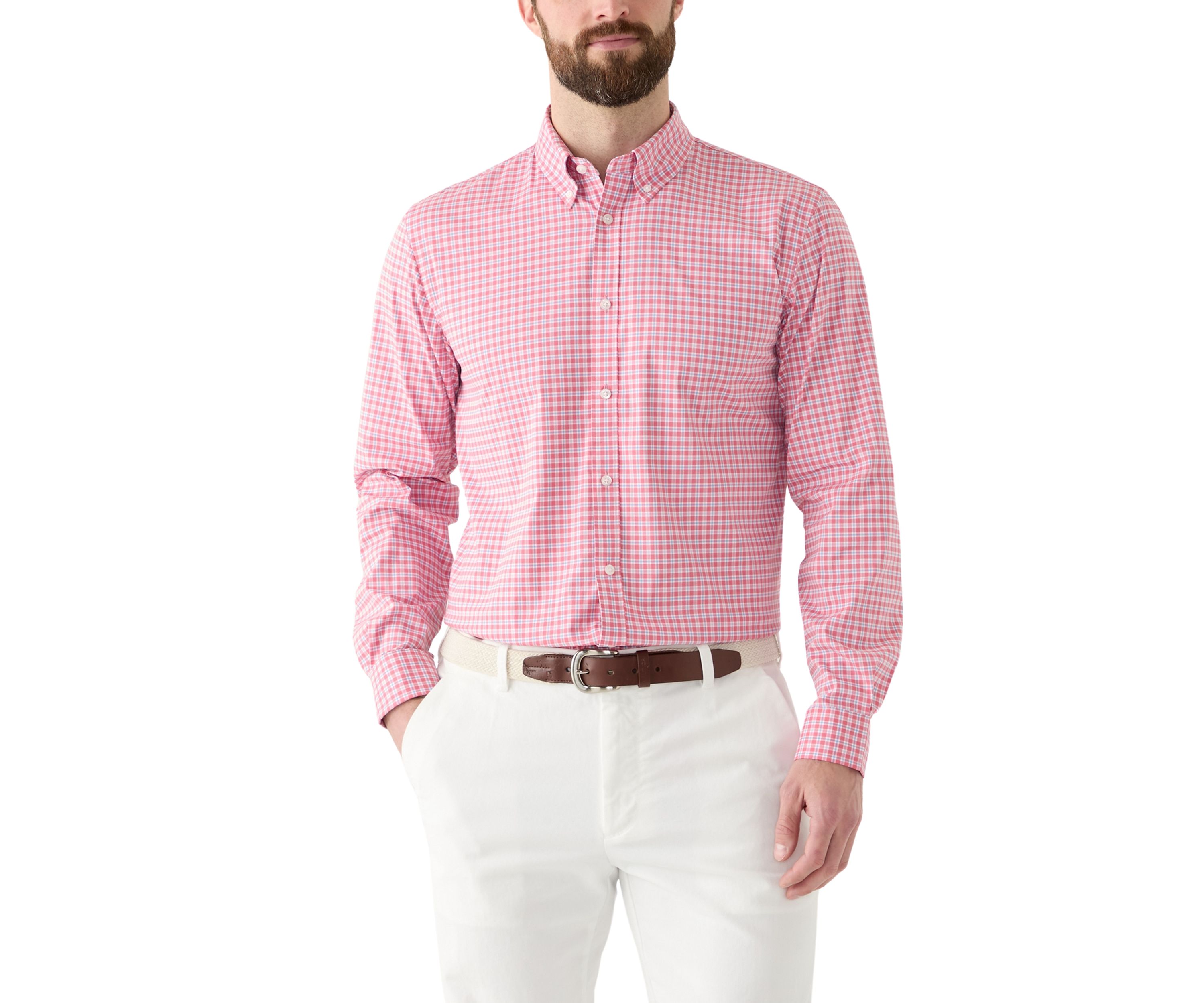Slim Fit Cooling Button Down Shirt