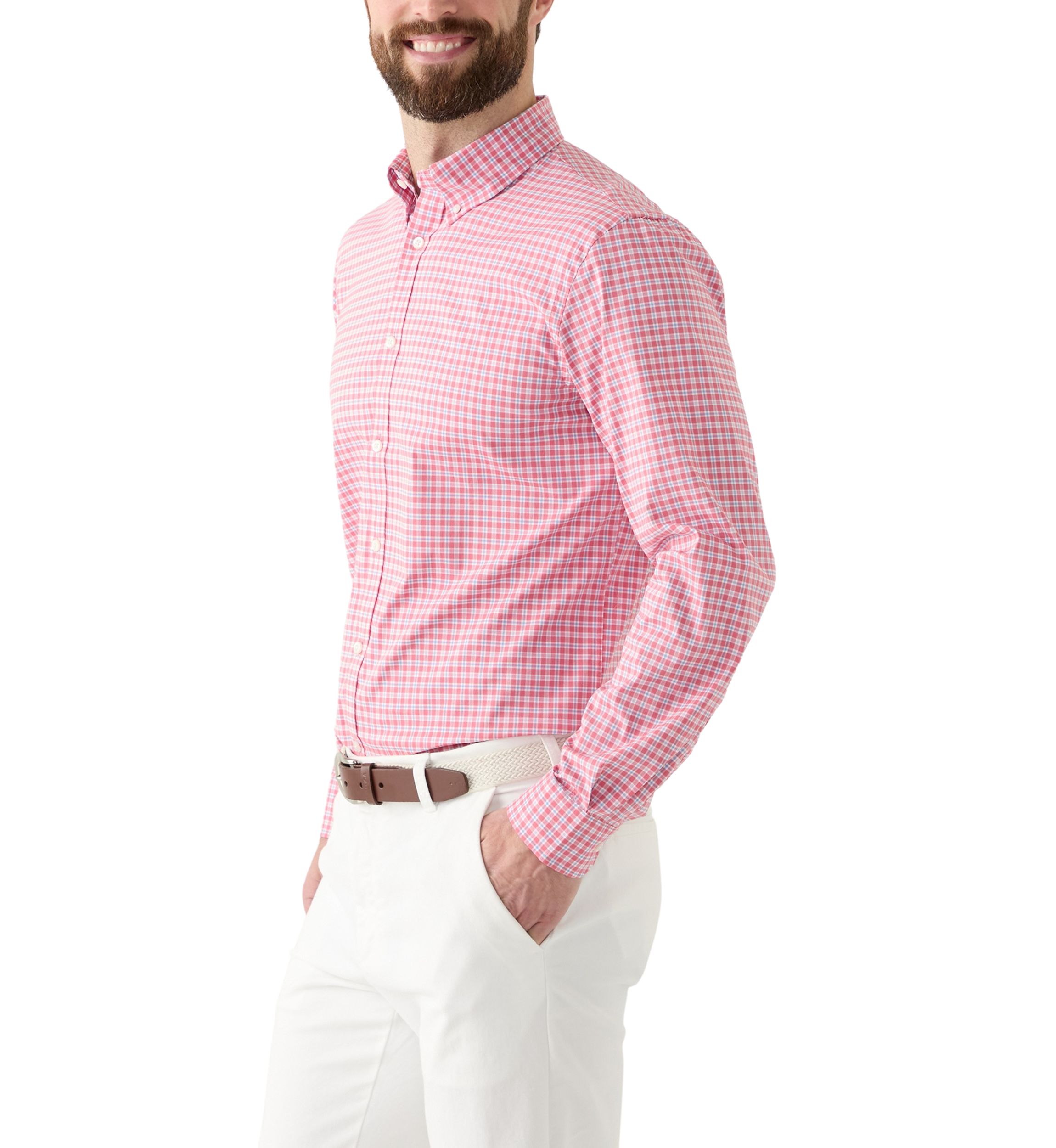 Slim Fit Cooling Button Down Shirt
