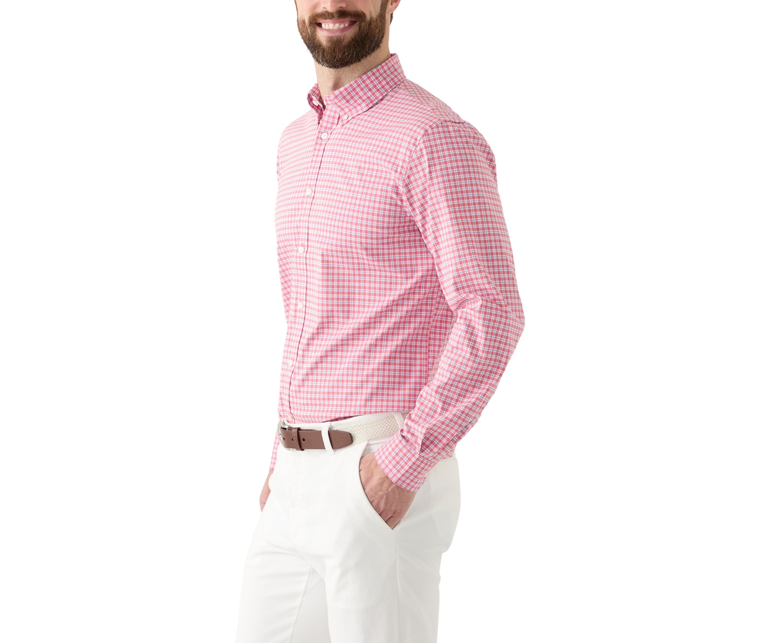 Slim Fit Cooling Button Down Shirt