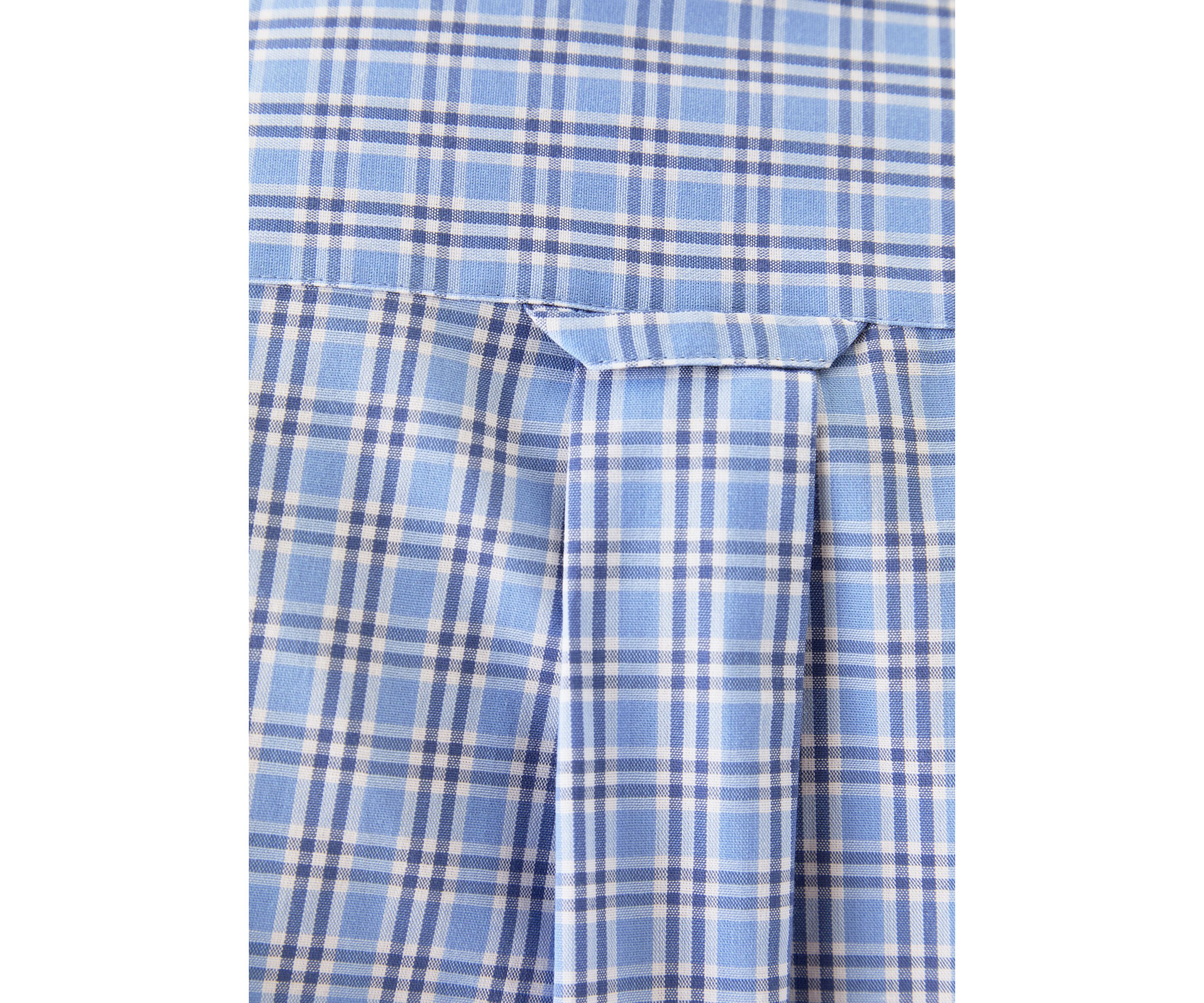 Long Sleeve Stretch Plaid Button Down Shirt 