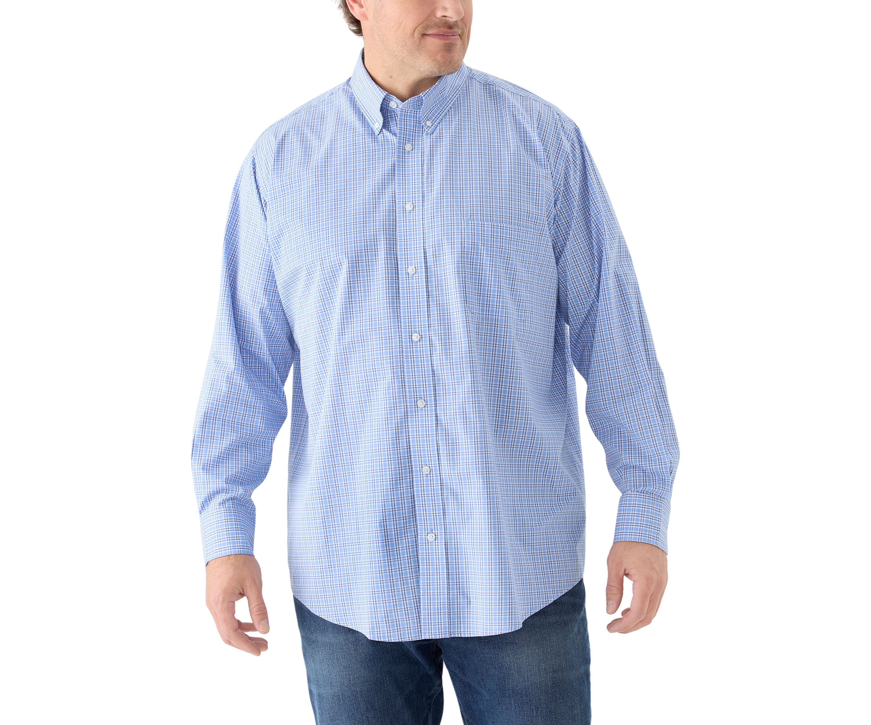 Big & Tall Allover Stretch Button Down Shirt