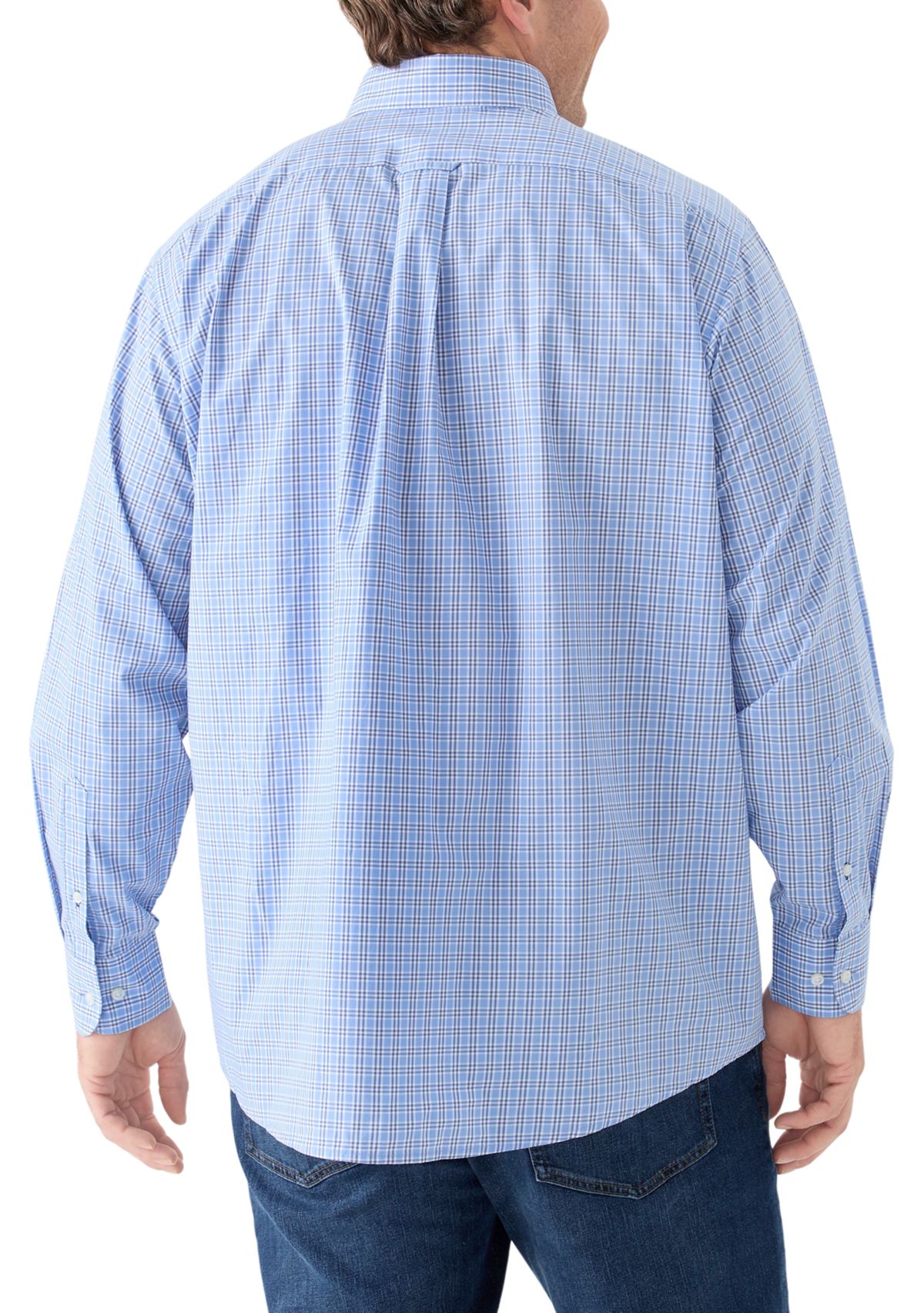 Big & Tall Allover Stretch Button Down Shirt
