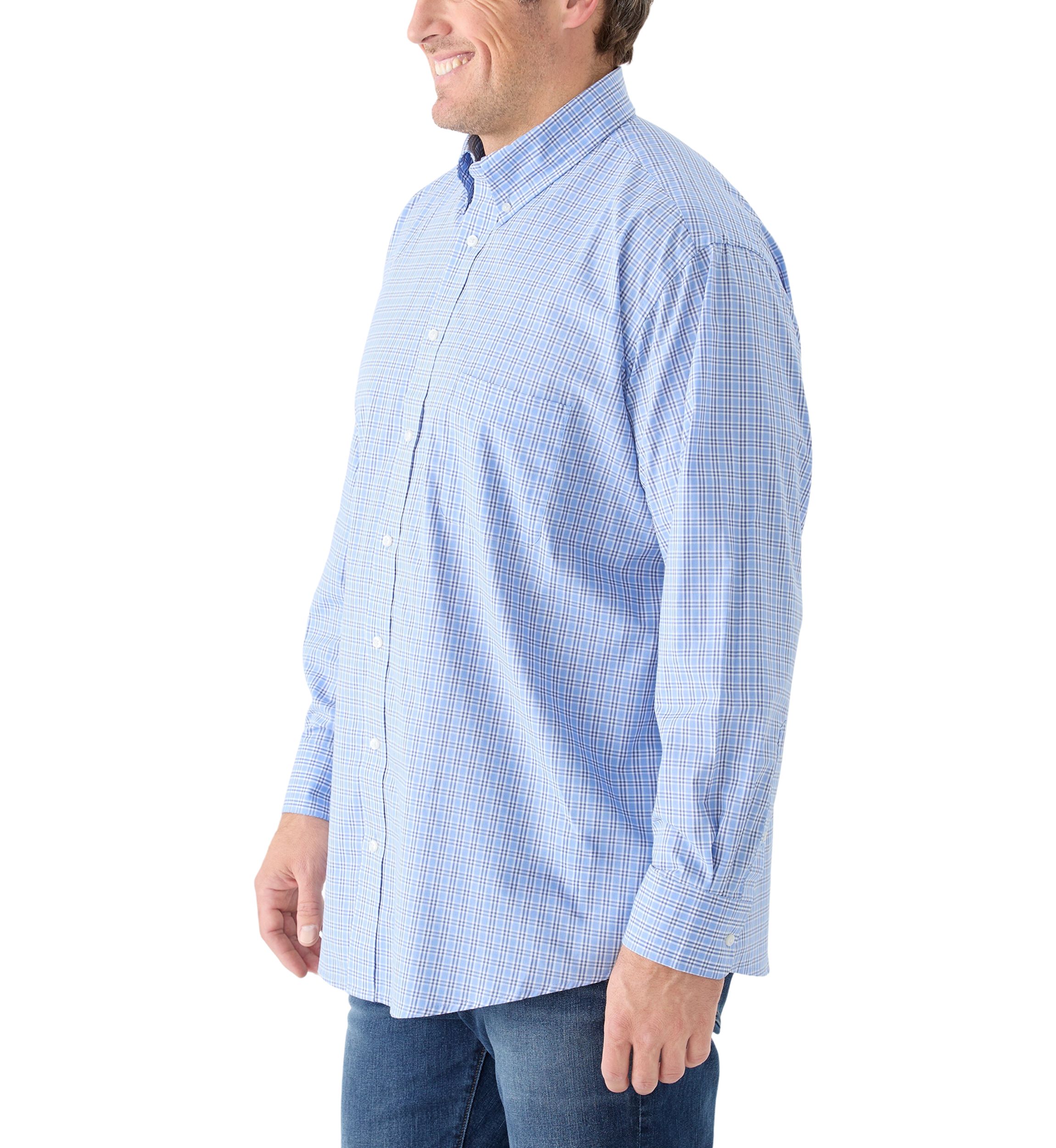 Big & Tall Allover Stretch Button Down Shirt