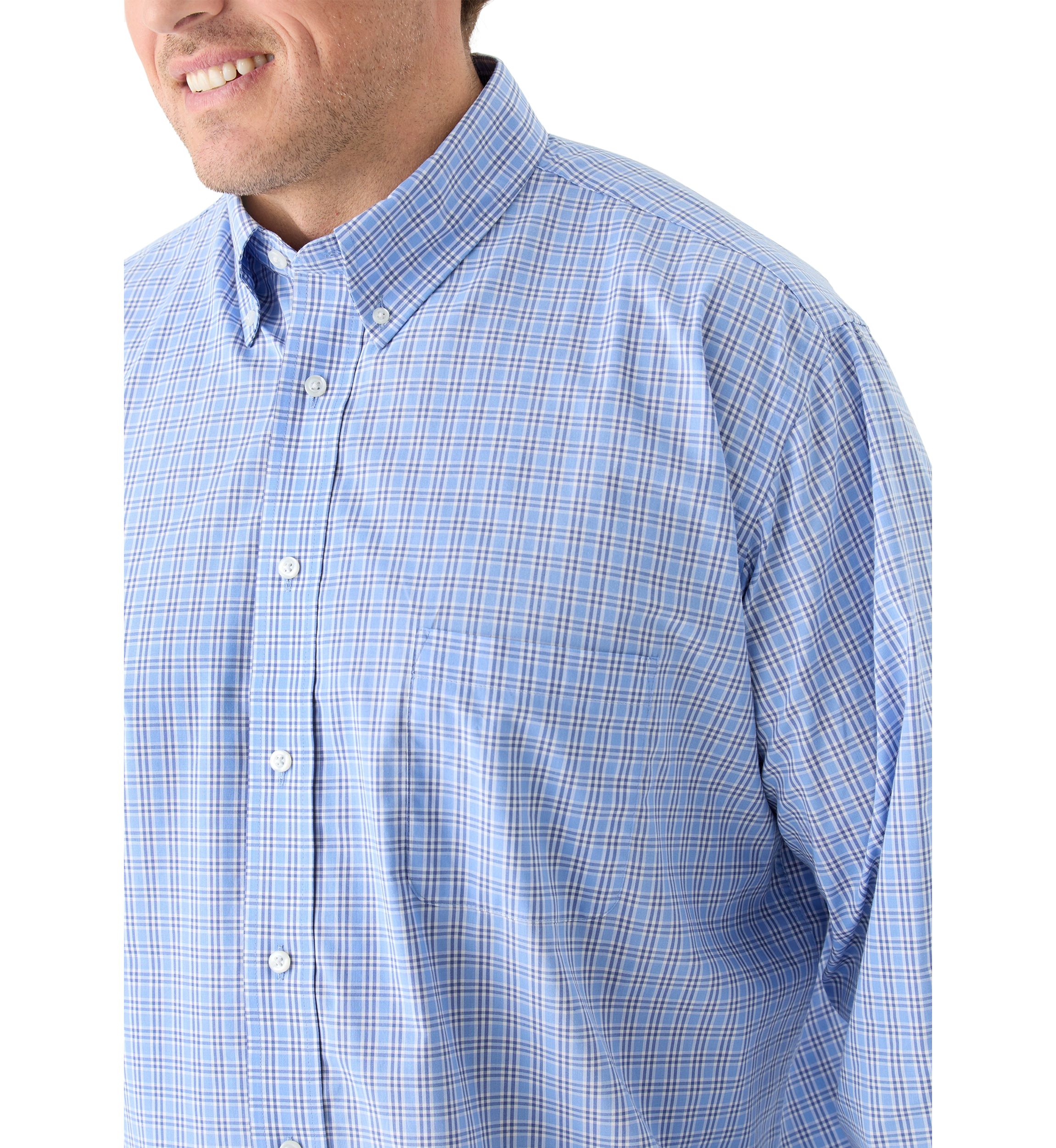 Big & Tall Allover Stretch Button Down Shirt