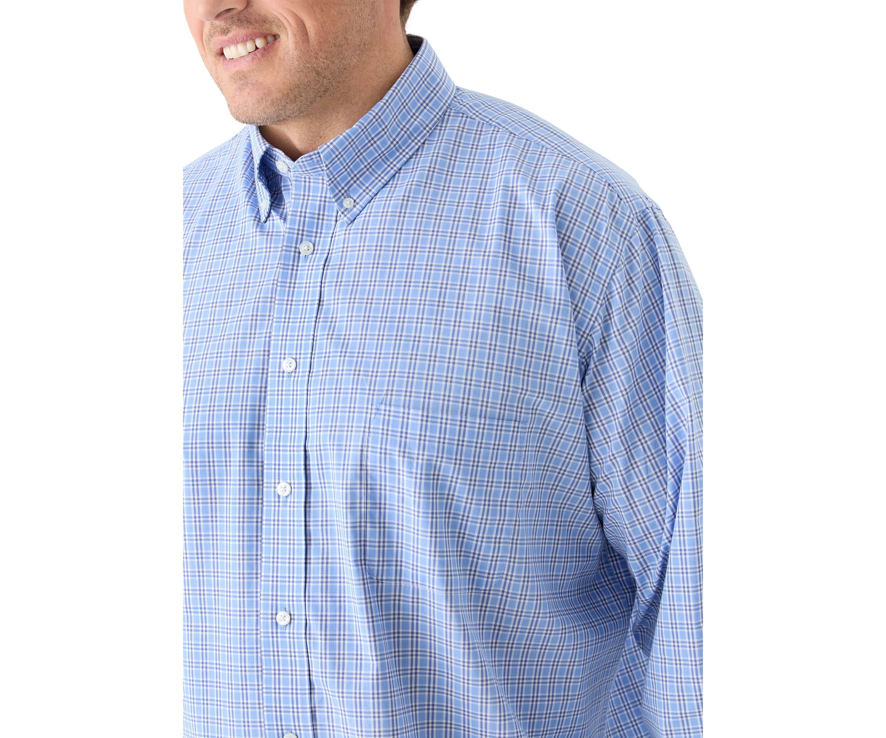 Big & Tall Allover Stretch Button Down Shirt