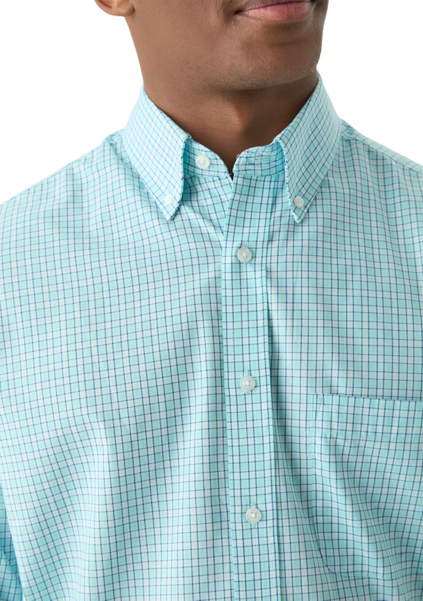 Check Allover Stretch Button Down Shirt