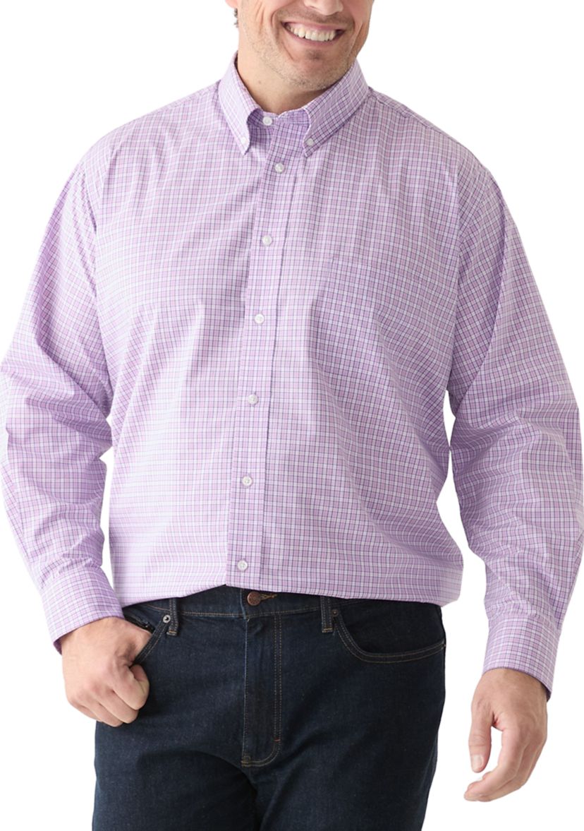 Big & Tall Allover Stretch Regular Fit Button Down​ Shirt