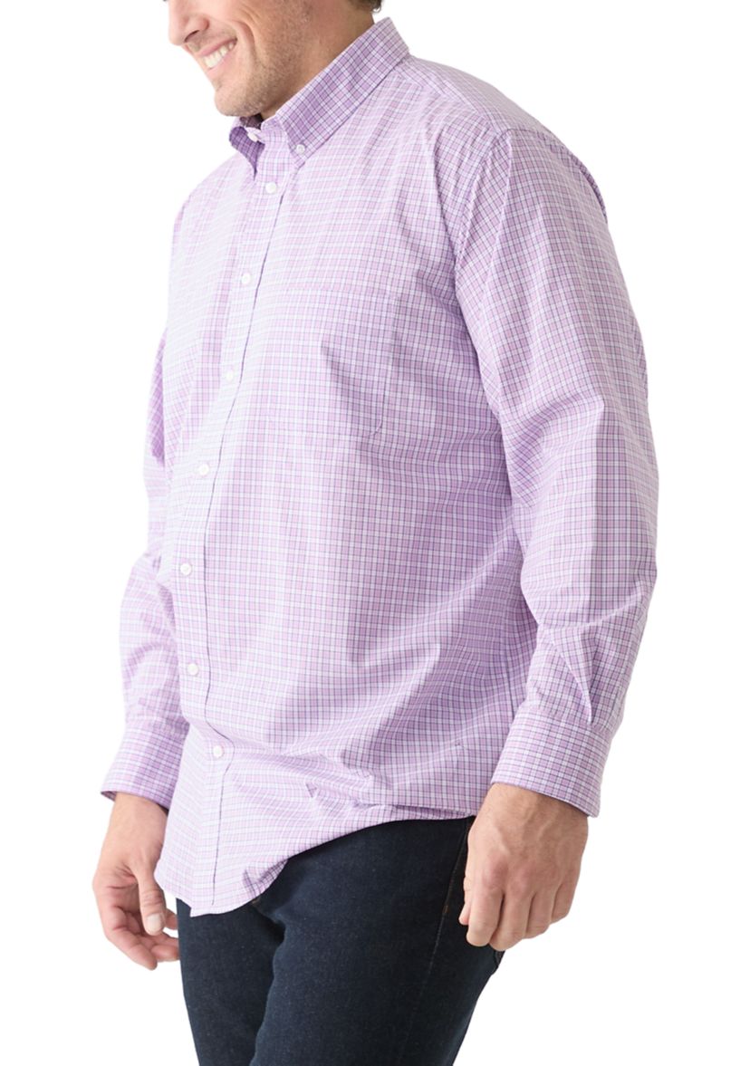 Big & Tall Allover Stretch Regular Fit Button Down​ Shirt