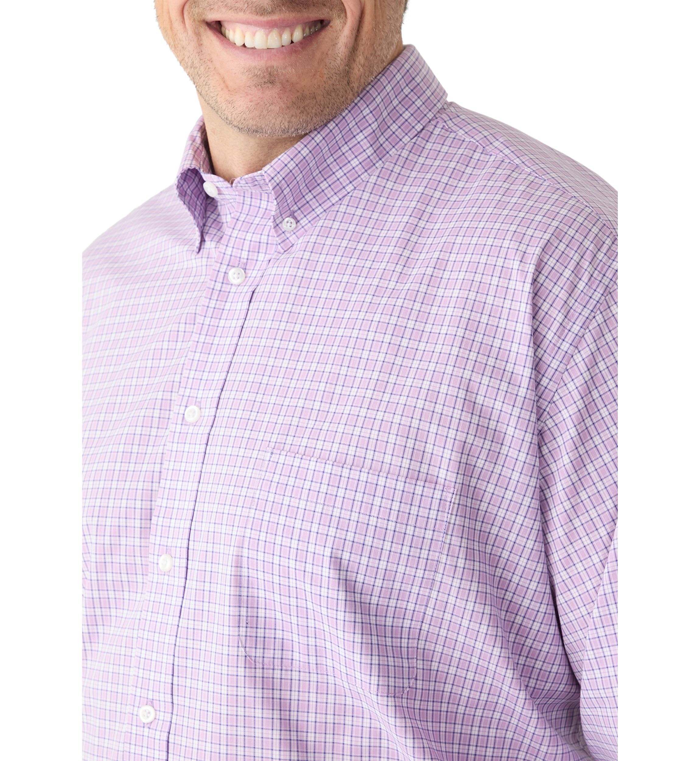 Big & Tall Allover Stretch Regular Fit Button Down​ Shirt