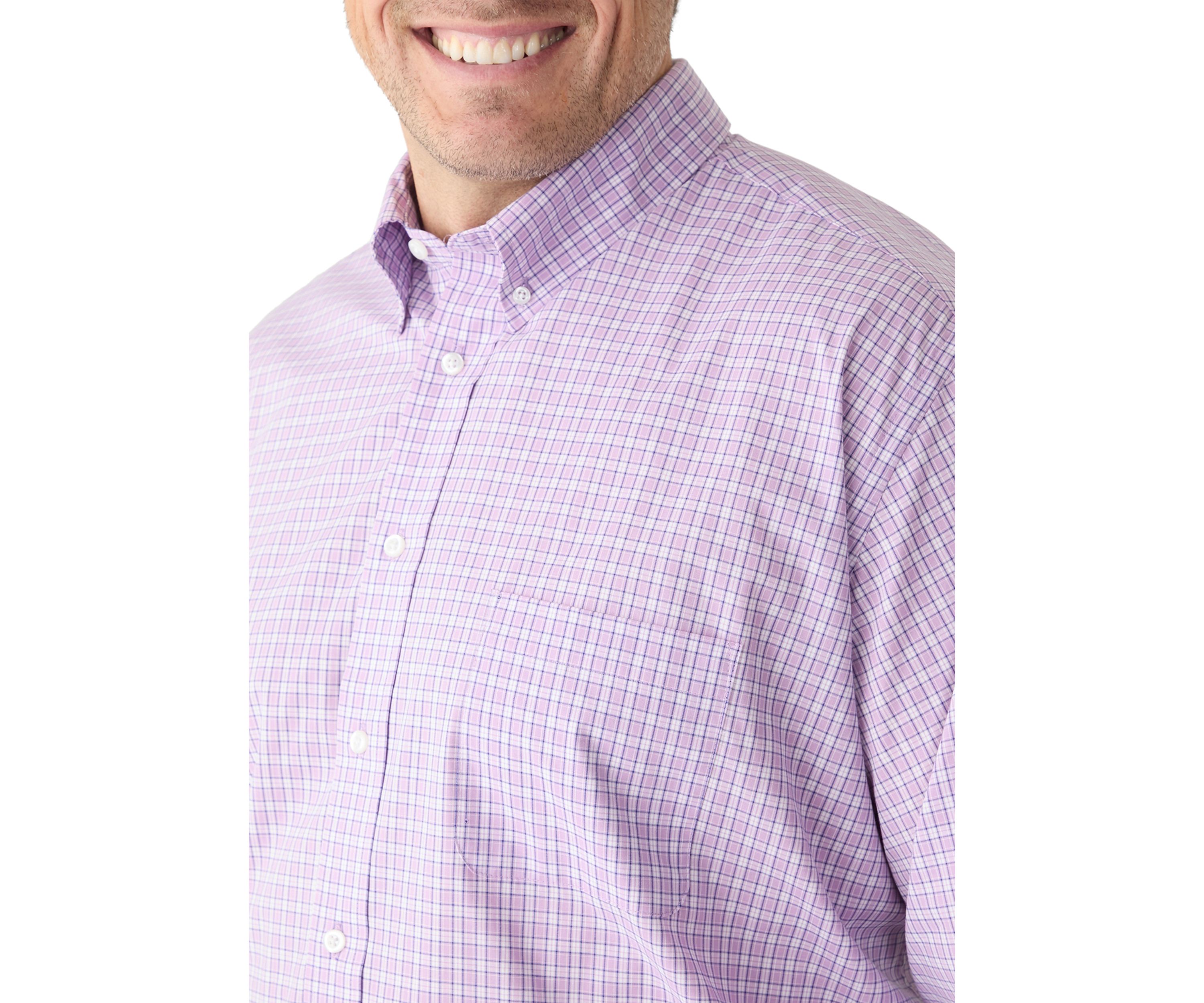 Big & Tall Allover Stretch Regular Fit Button Down​ Shirt