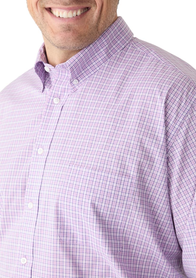 Big & Tall Allover Stretch Regular Fit Button Down​ Shirt
