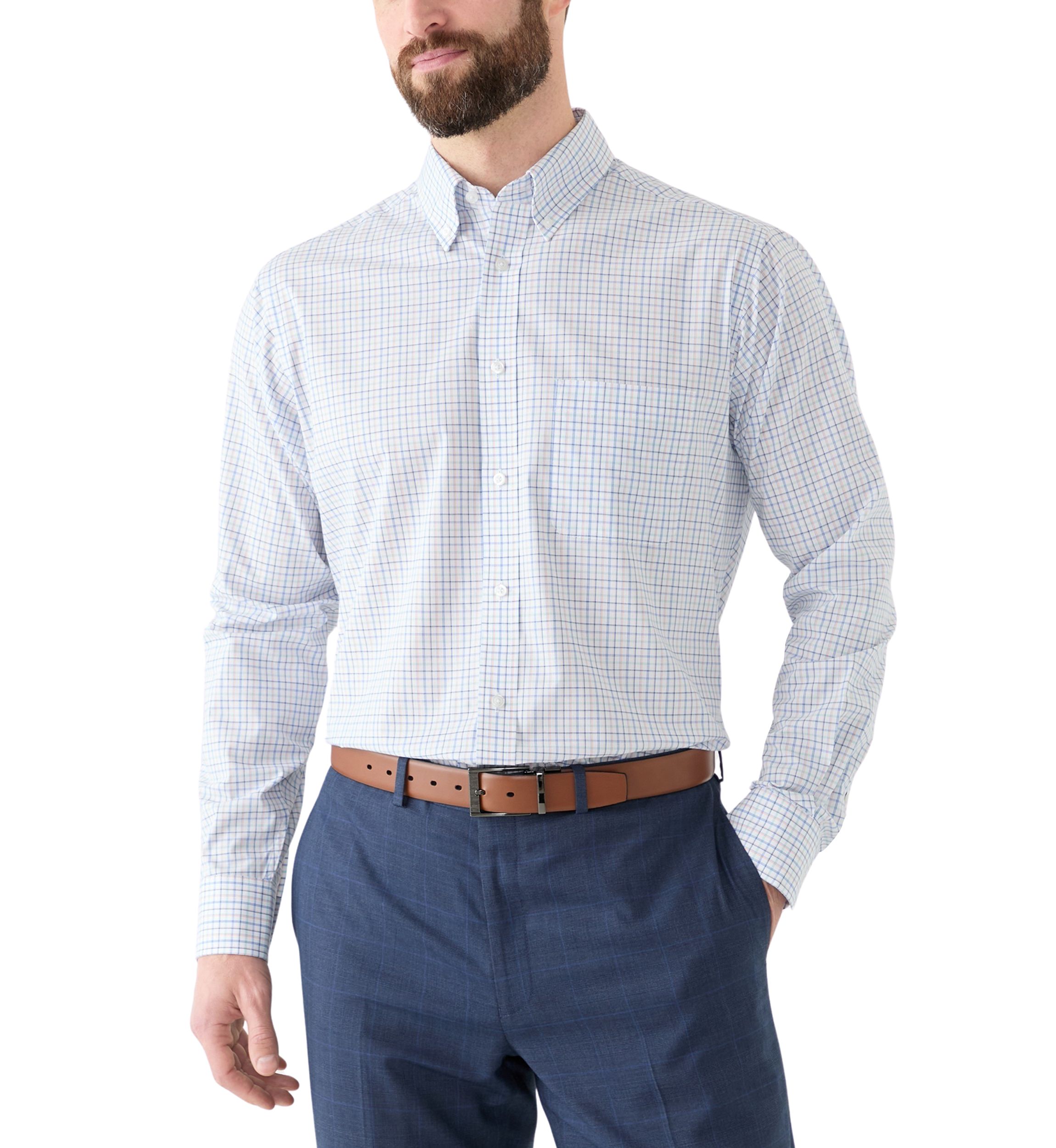 Check Allover Stretch Button Down Shirt