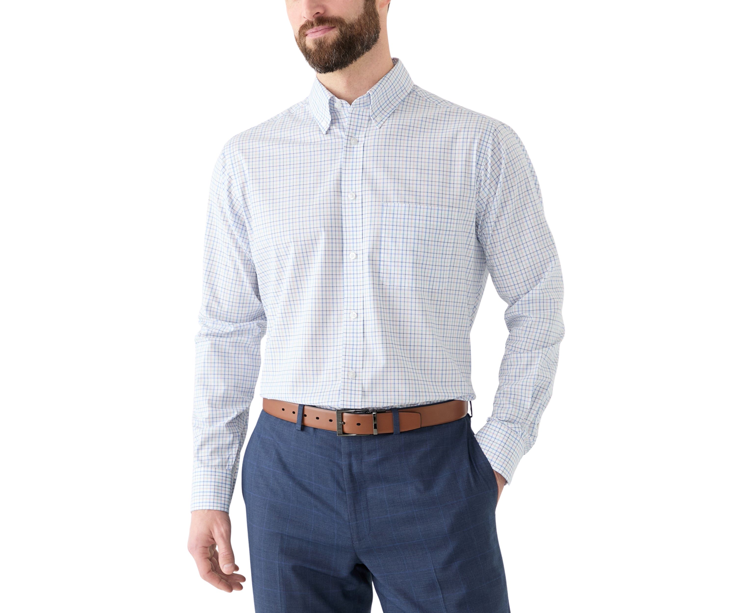 Check Allover Stretch Button Down Shirt