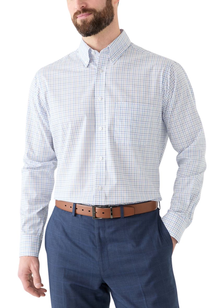 Check Allover Stretch Button Down Shirt