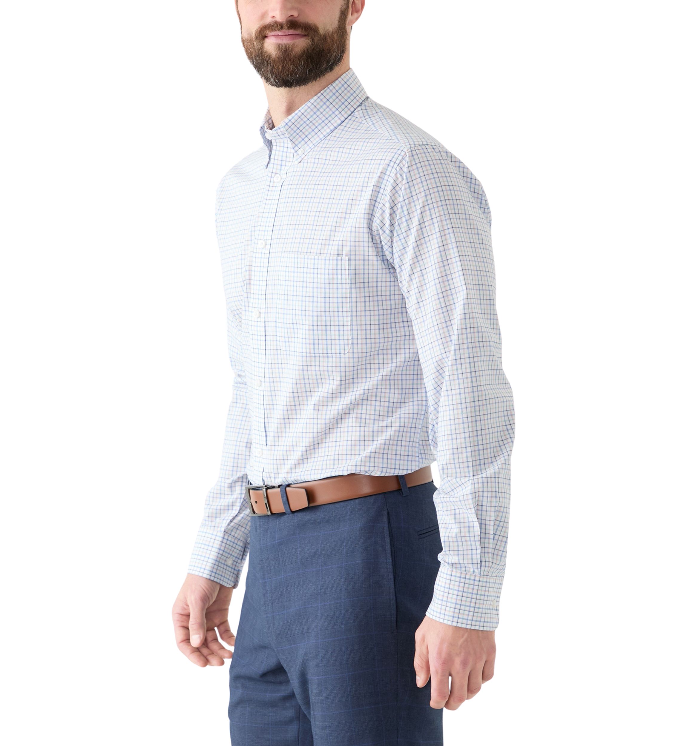 Check Allover Stretch Button Down Shirt