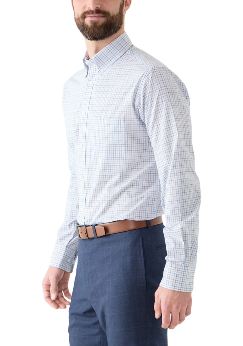 Check Allover Stretch Button Down Shirt