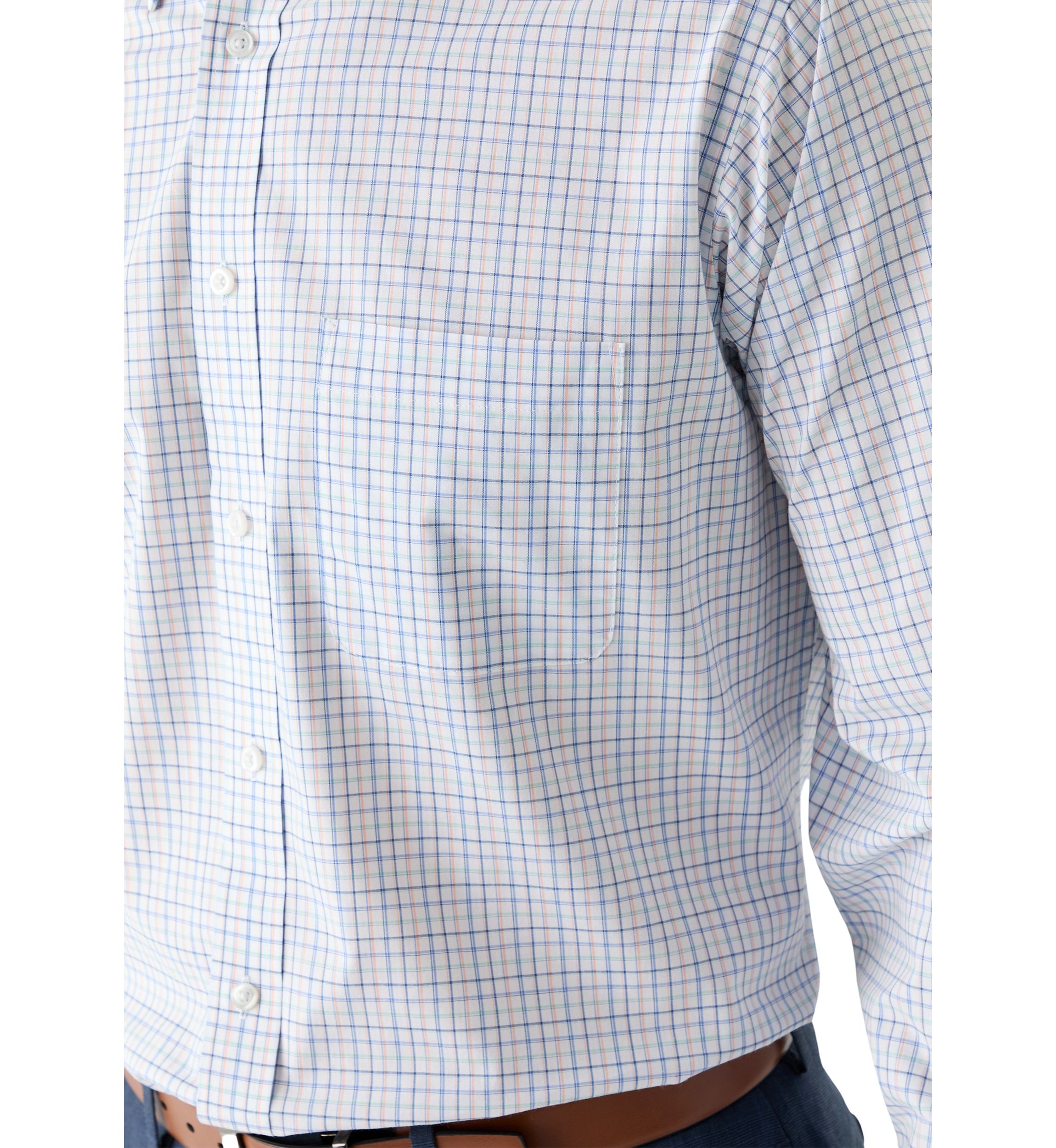 Check Allover Stretch Button Down Shirt