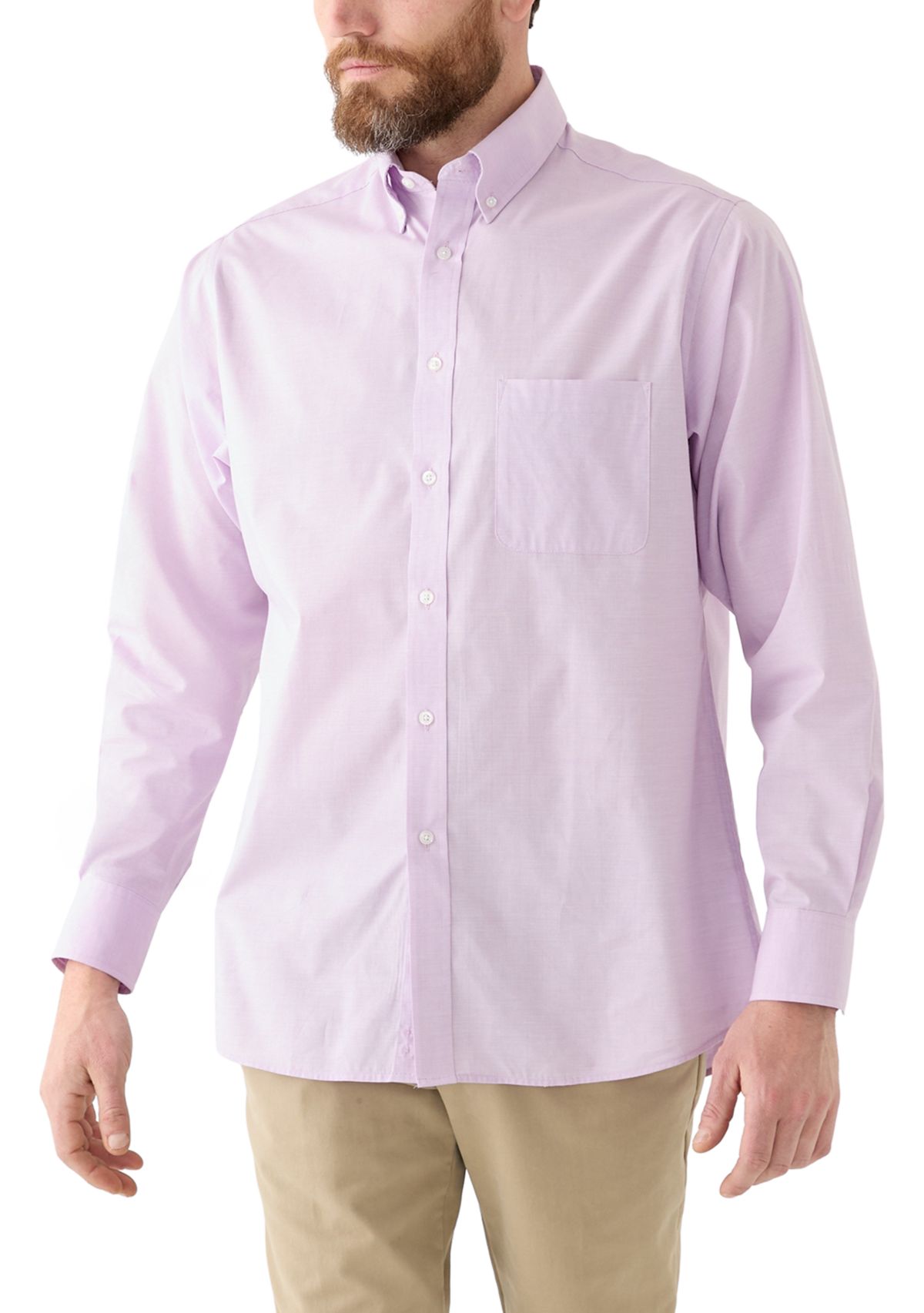 Mens Stretch End on End Regular Fit Shirt