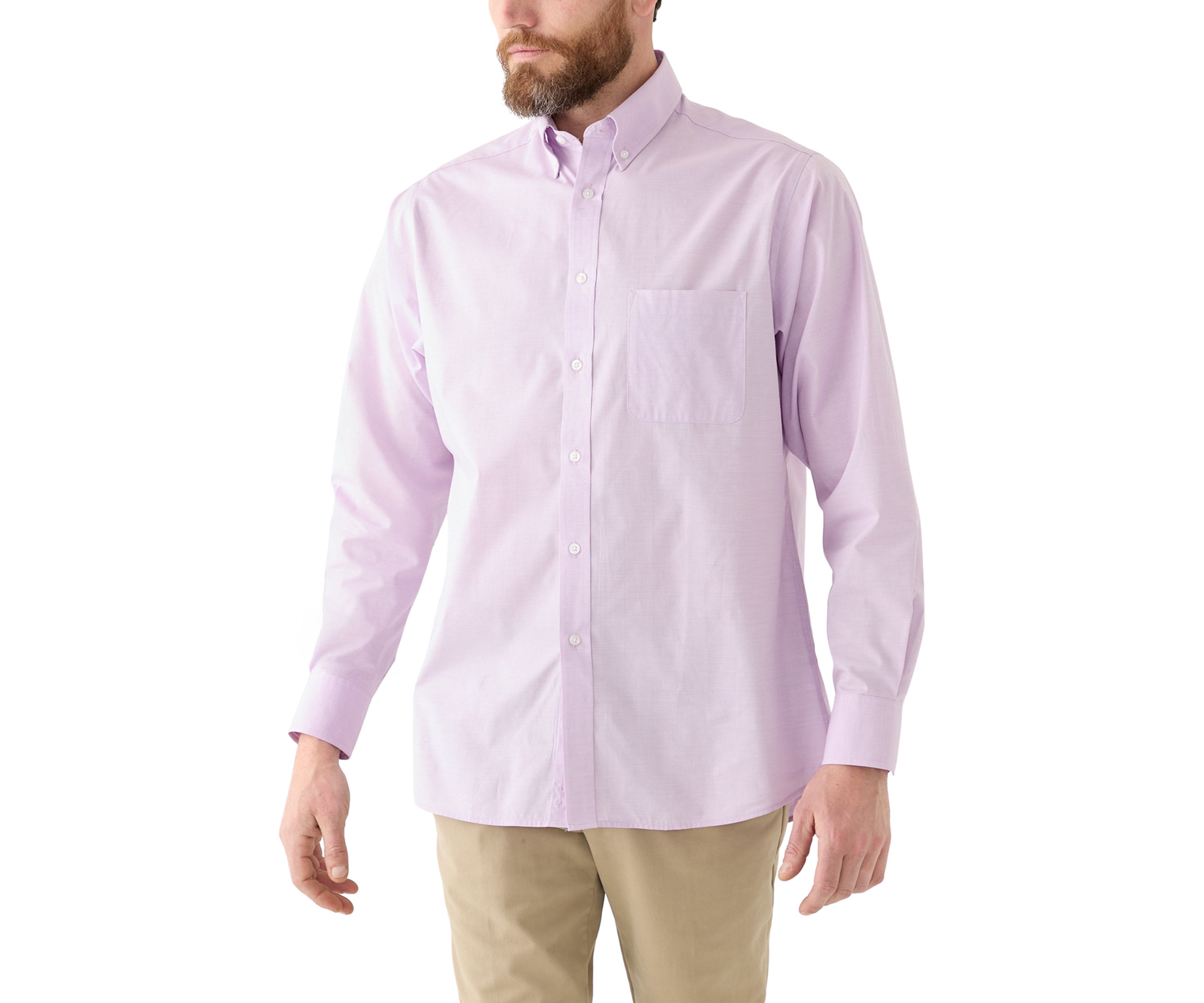 Mens Stretch End on End Regular Fit Shirt