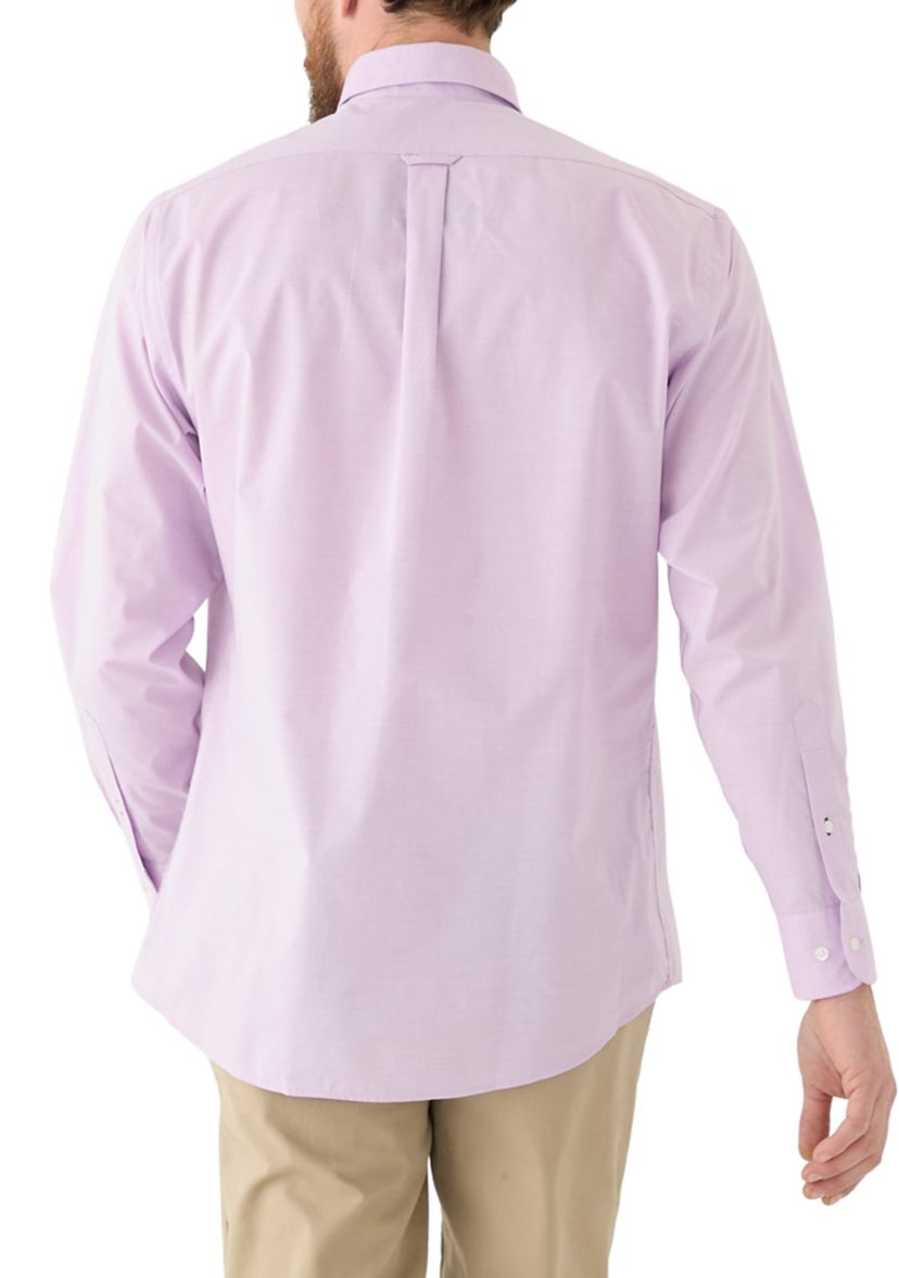 Mens Stretch End on End Regular Fit Shirt