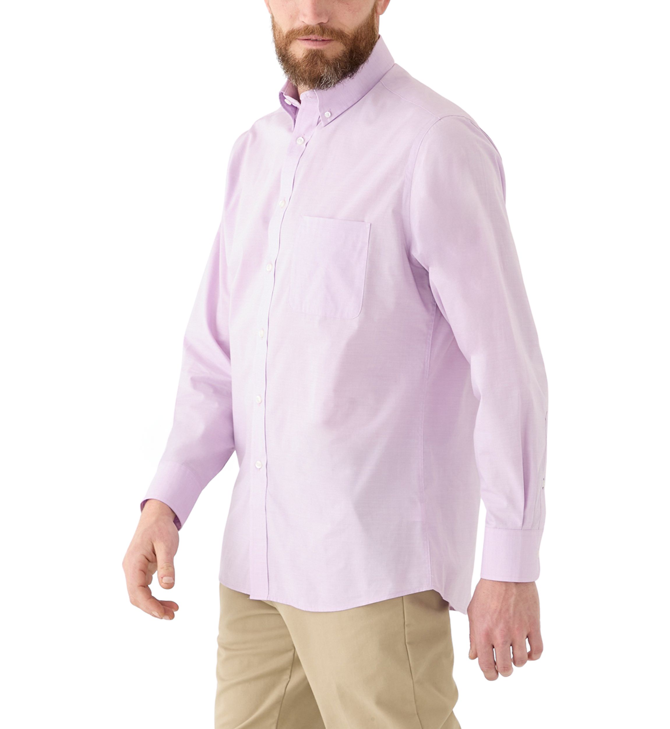 Mens Stretch End on End Regular Fit Shirt