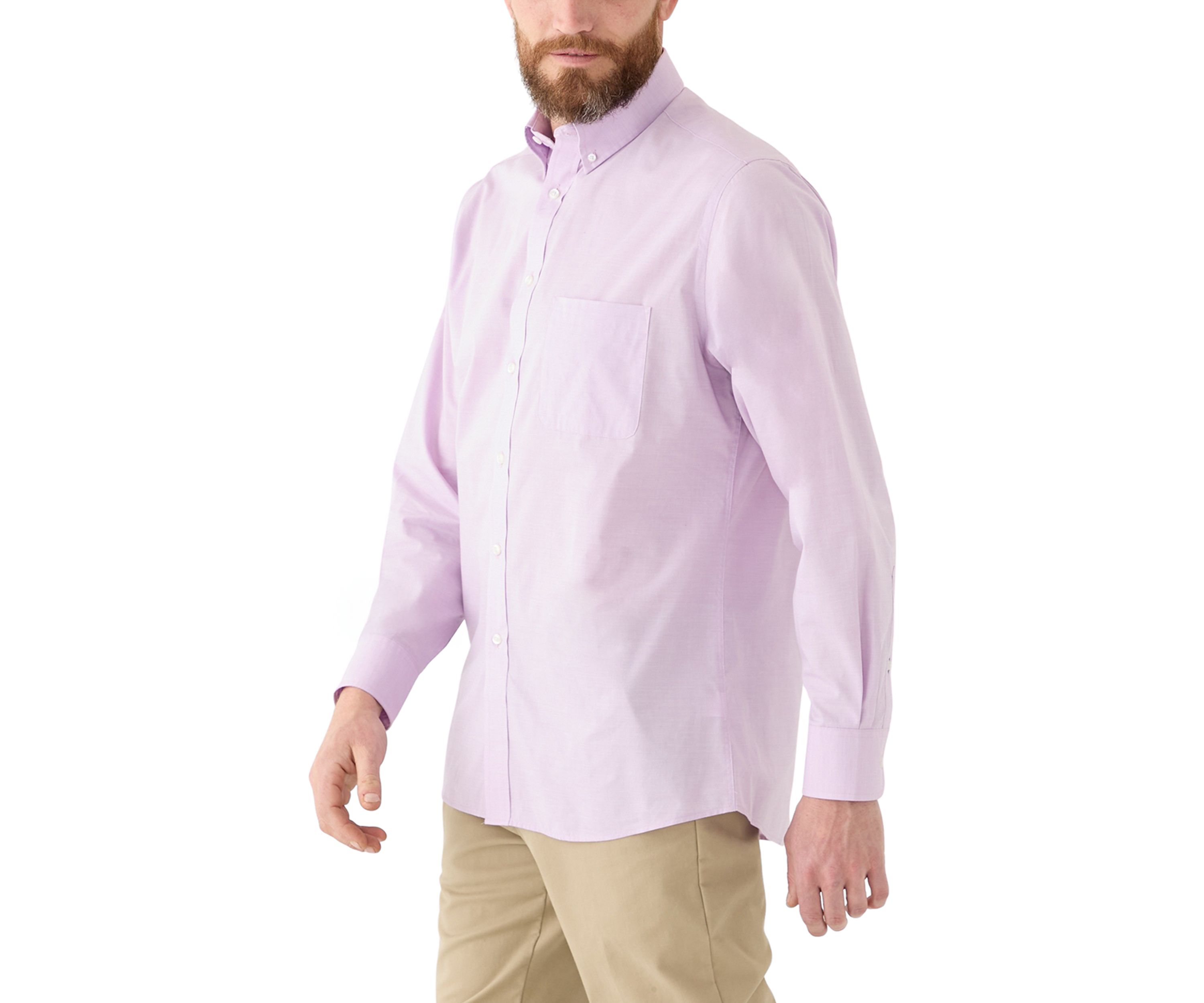 Mens Stretch End on End Regular Fit Shirt
