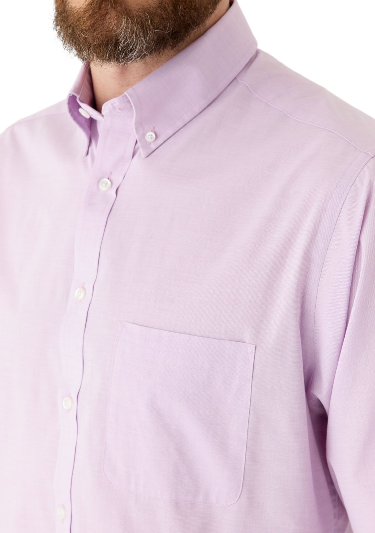 Mens Stretch End on End Regular Fit Shirt