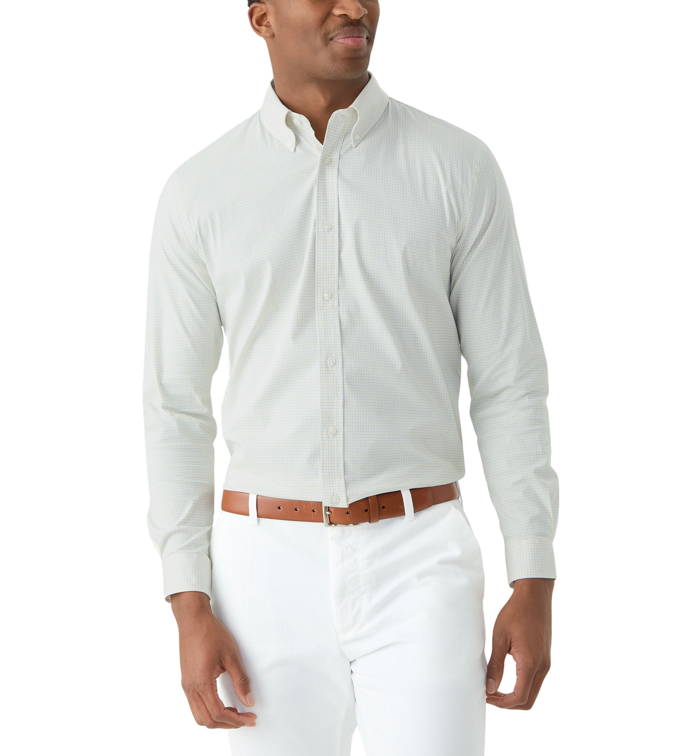 Check Allover Stretch Button Down Shirt