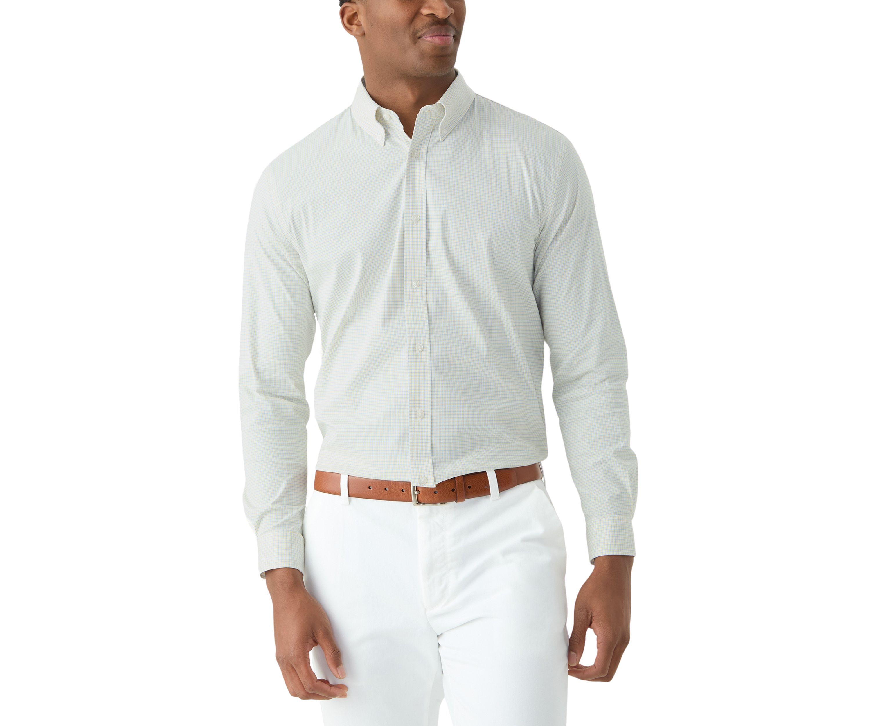 Check Allover Stretch Button Down Shirt