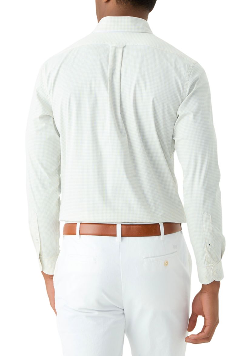 Check Allover Stretch Button Down Shirt