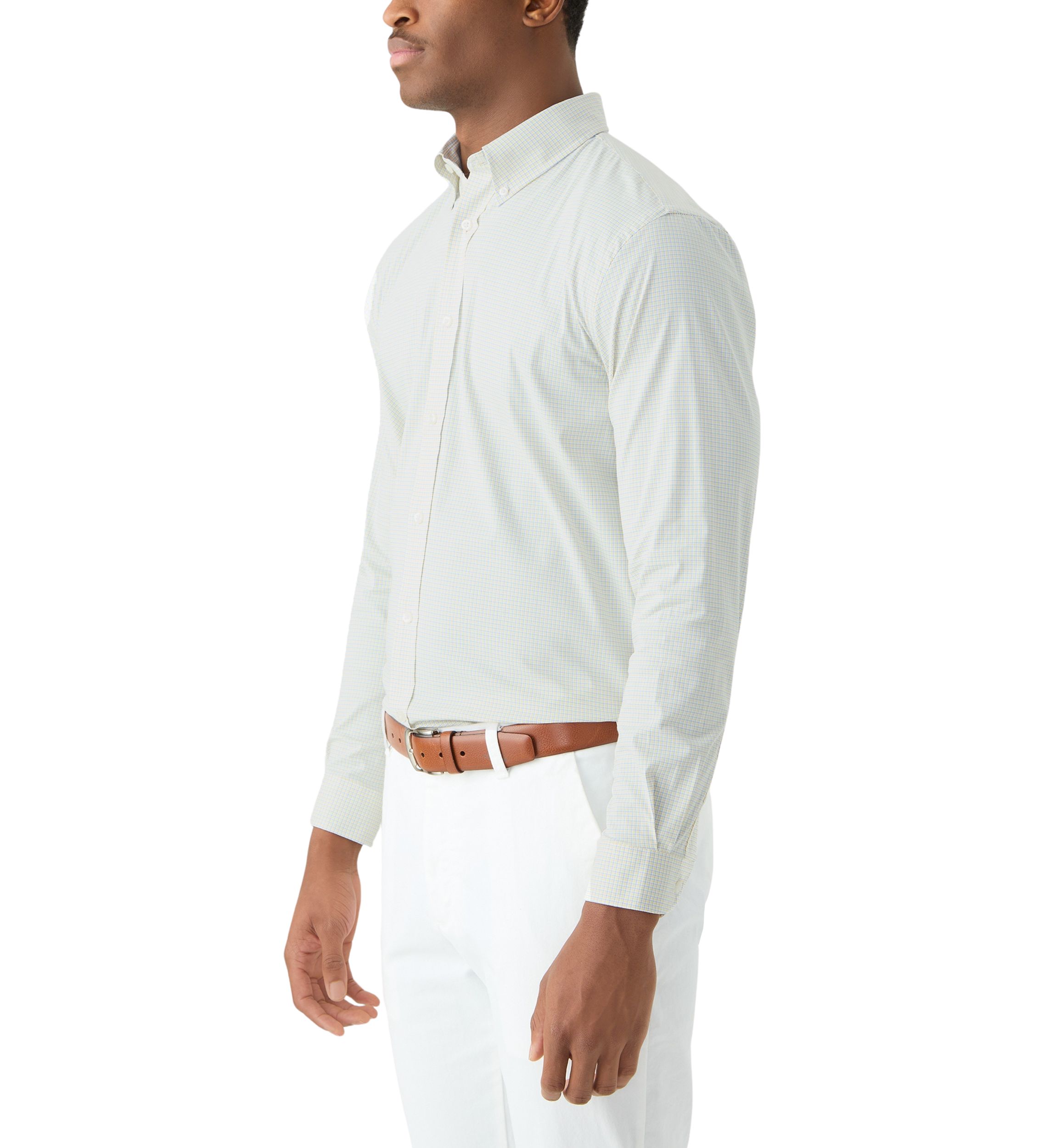 Check Allover Stretch Button Down Shirt