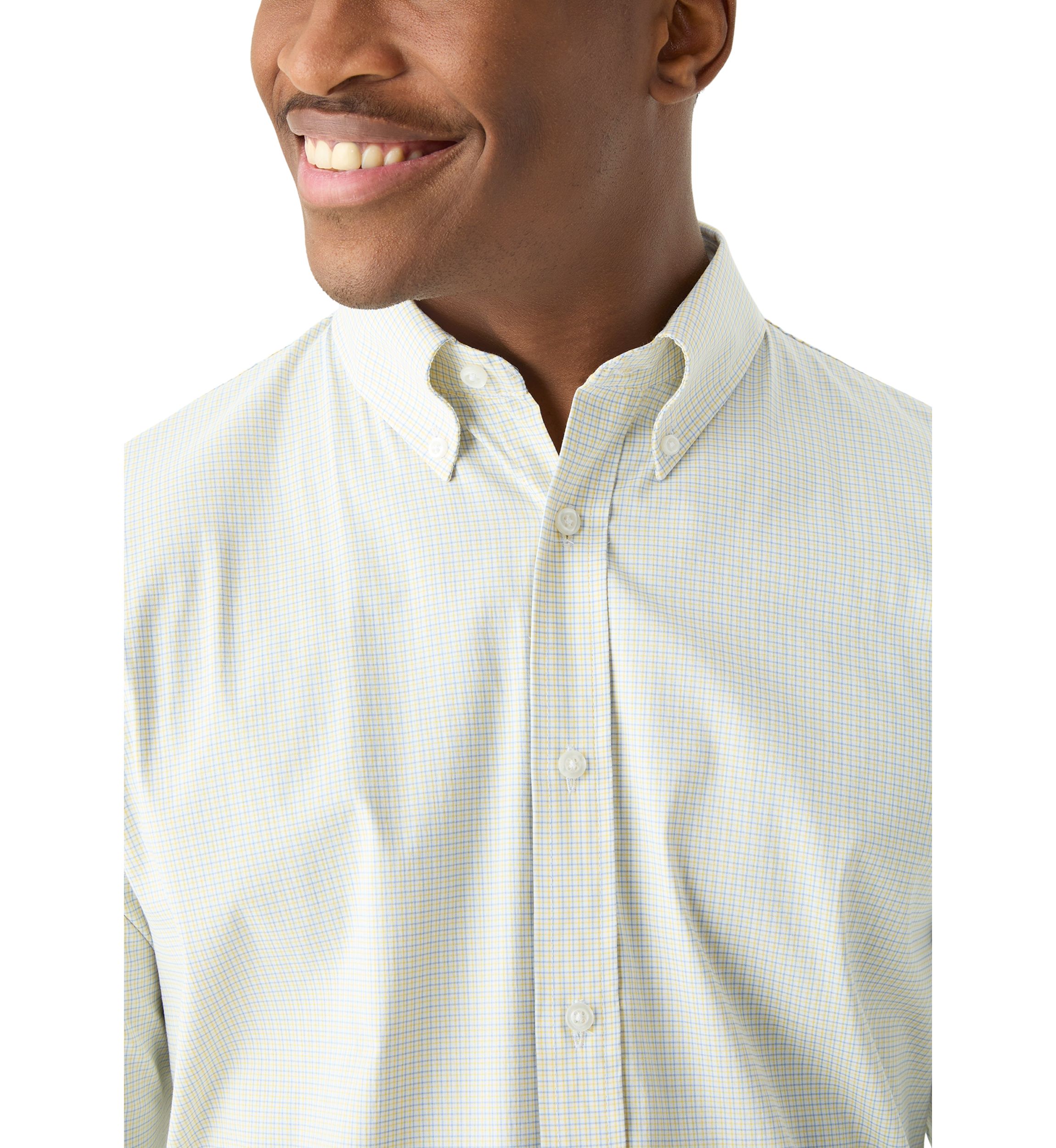 Check Allover Stretch Button Down Shirt