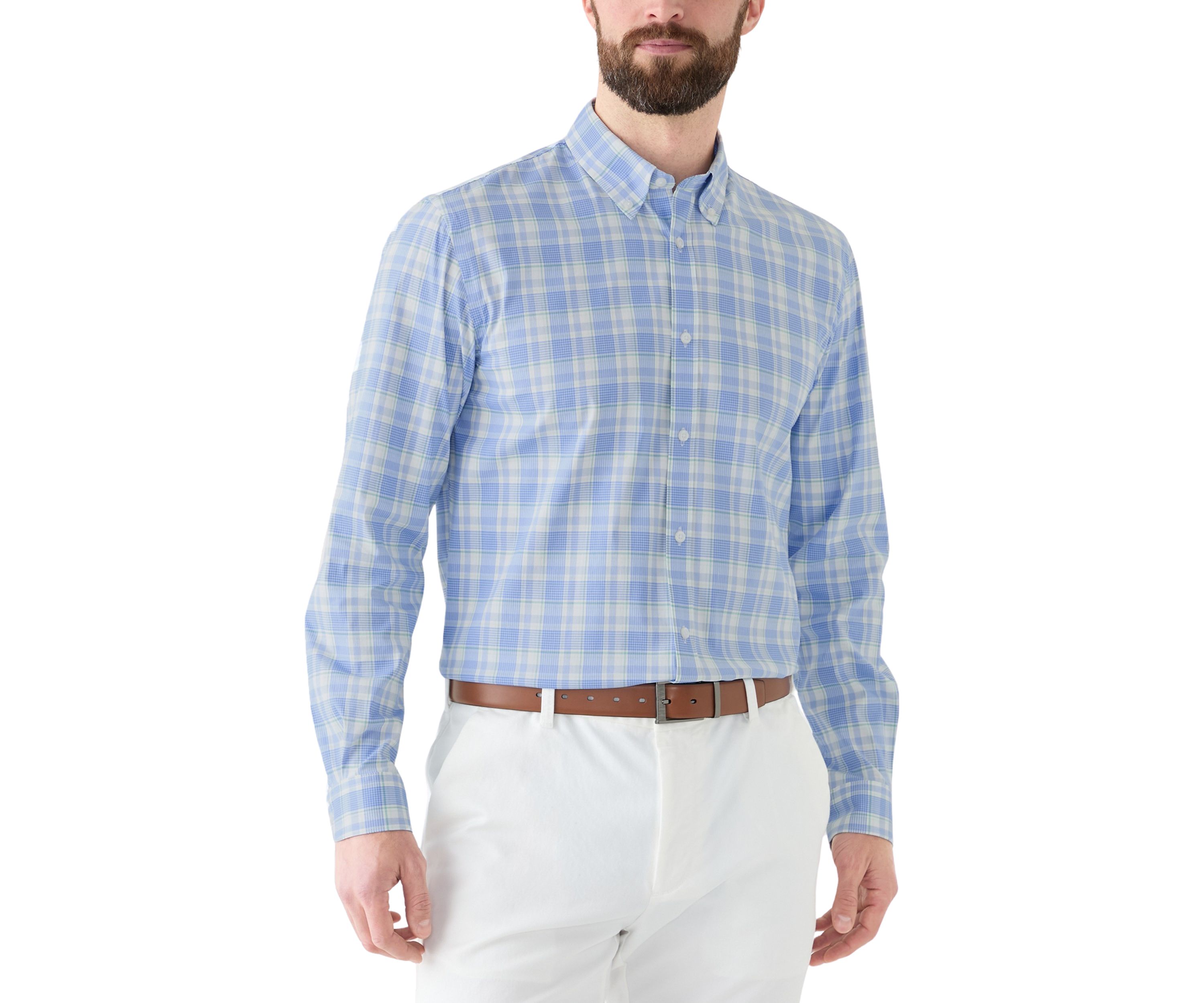 Slim Fit Long Sleeve Plaid Shirt