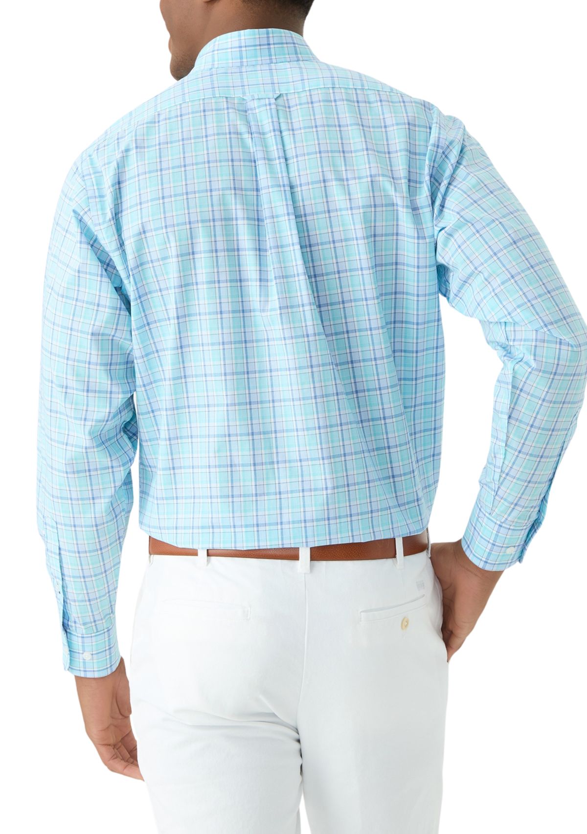 Stretch Plaid Button Down Shirt