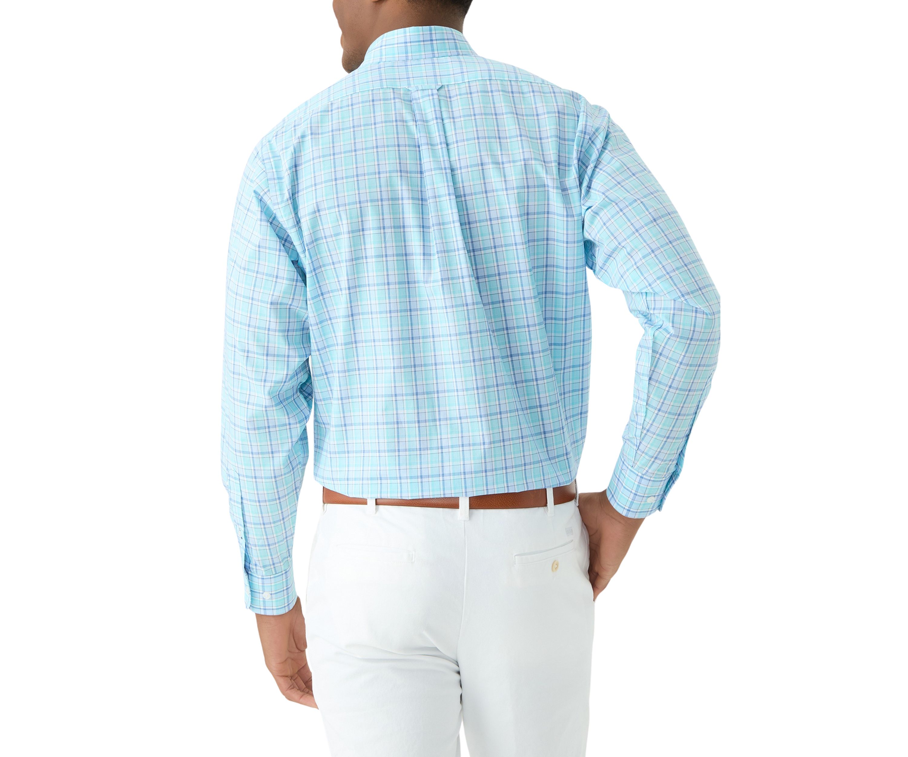 Stretch Plaid Button Down Shirt