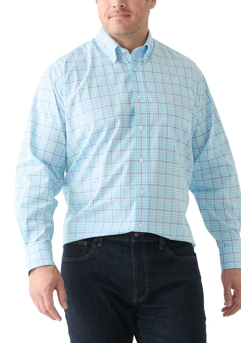 Big & Tall Allover Stretch Regular Fit Button Down​ Shirt