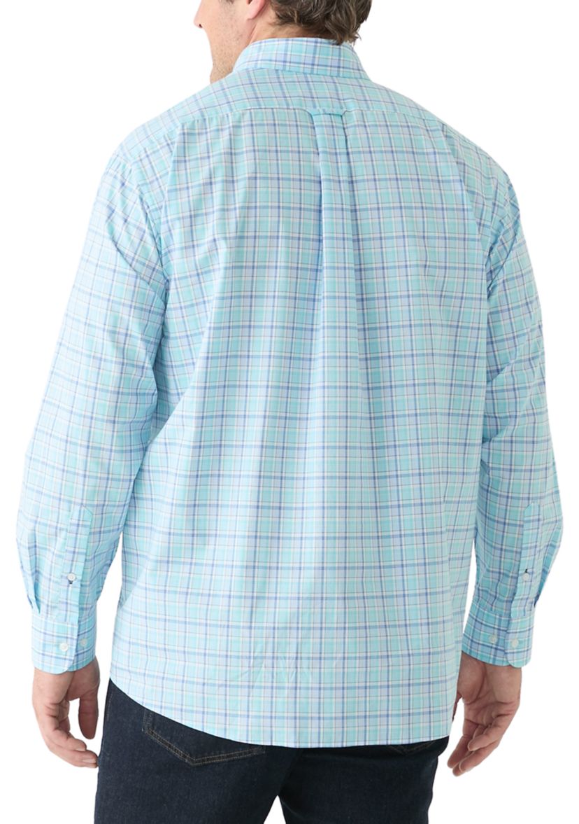 Big & Tall Allover Stretch Regular Fit Button Down​ Shirt