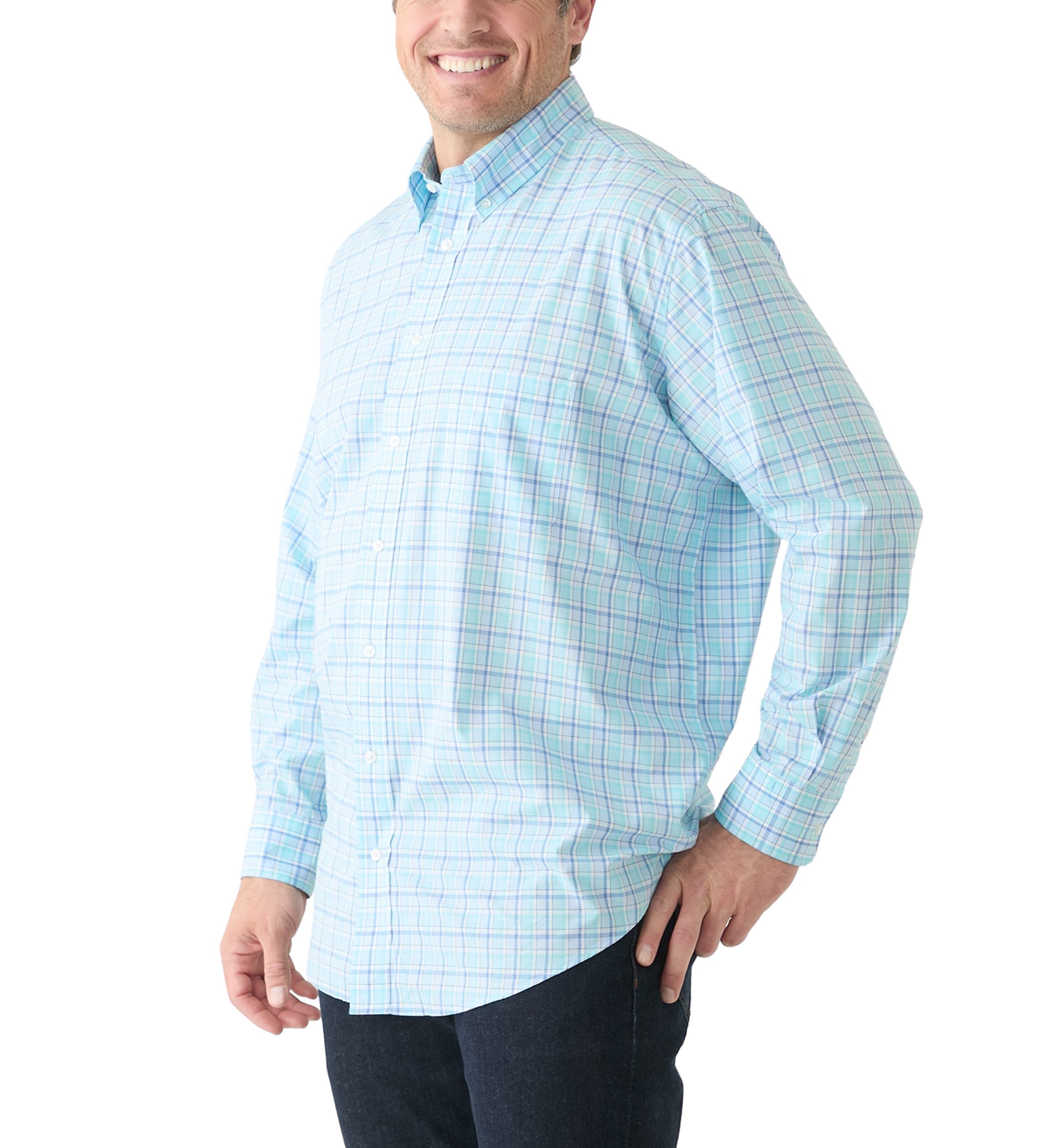 Big & Tall Allover Stretch Regular Fit Button Down​ Shirt