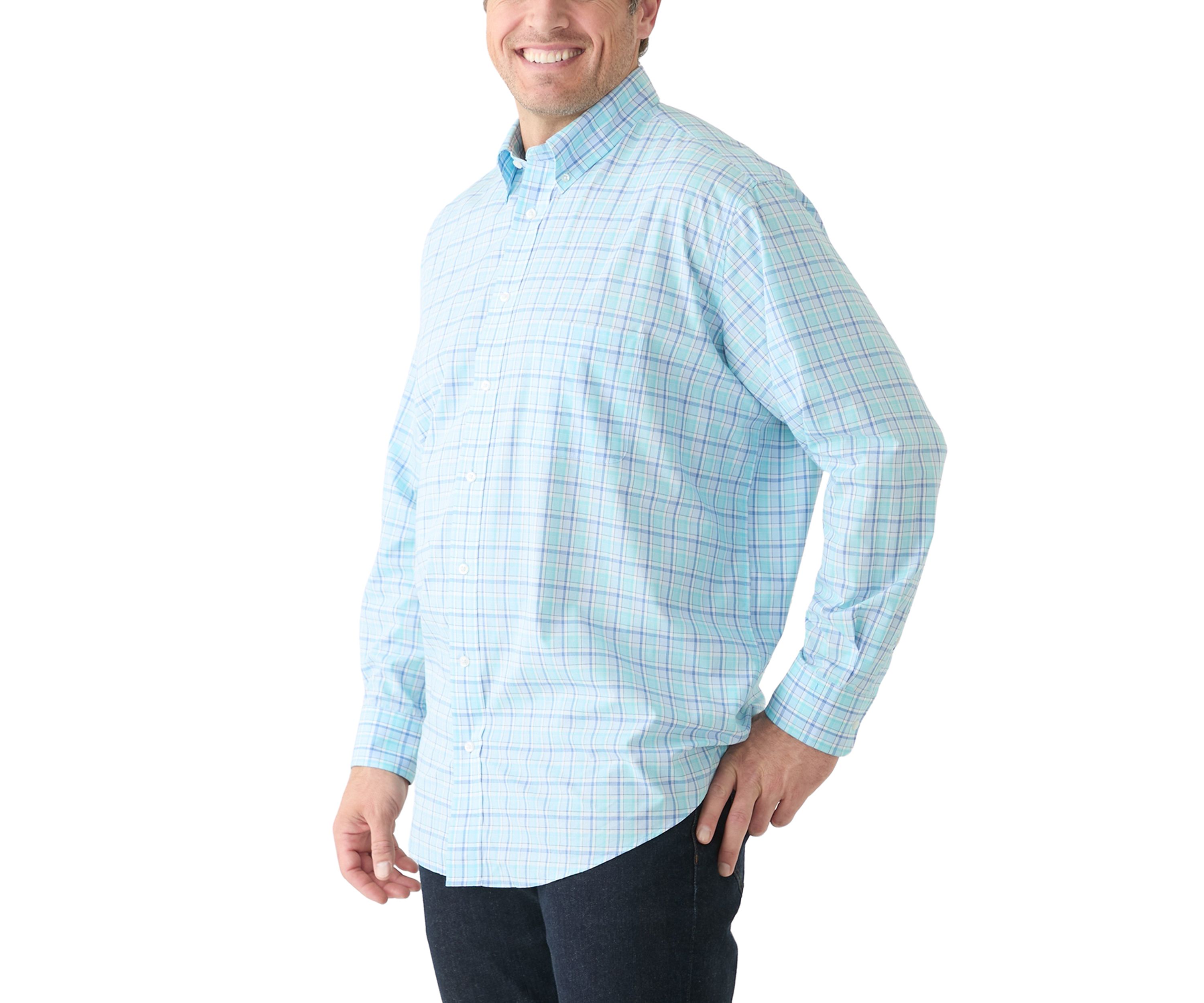 Big & Tall Allover Stretch Regular Fit Button Down​ Shirt