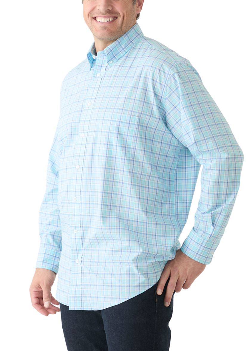 Big & Tall Allover Stretch Regular Fit Button Down​ Shirt