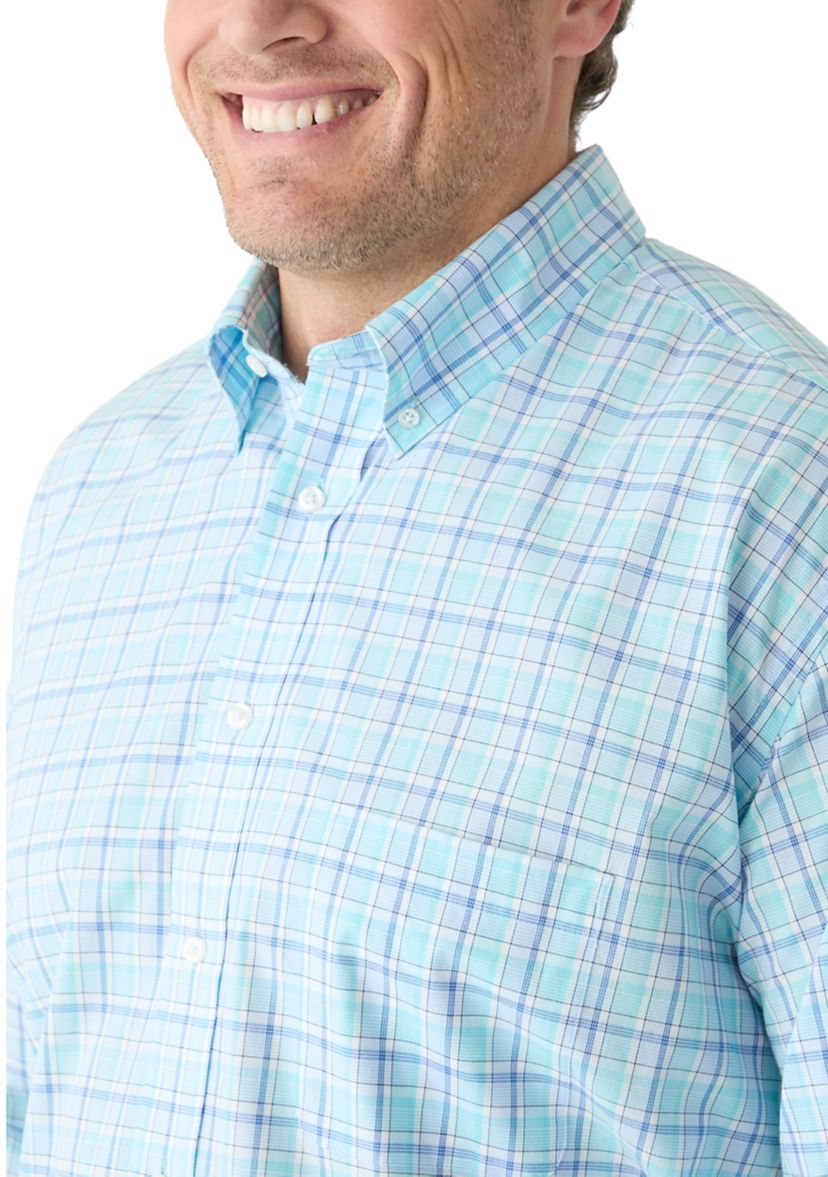 Big & Tall Allover Stretch Regular Fit Button Down​ Shirt