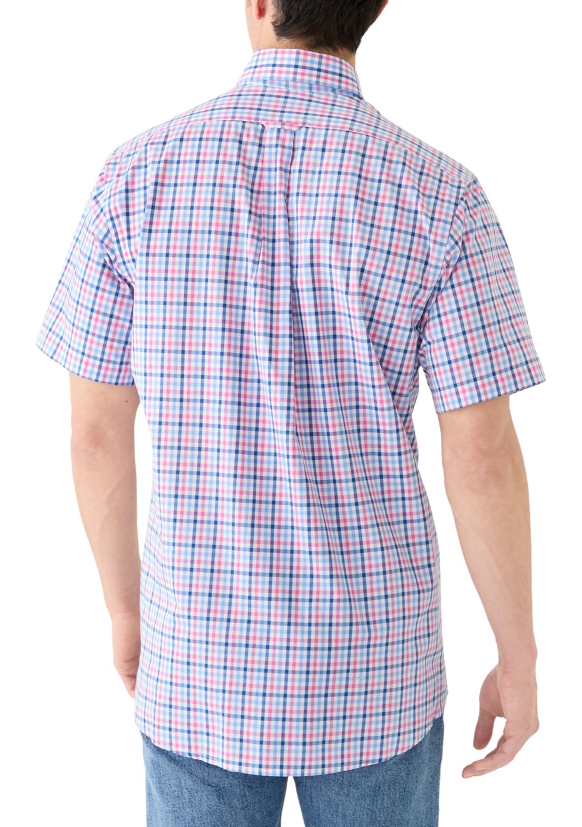 Short Sleeve Gingham Printed Shirt