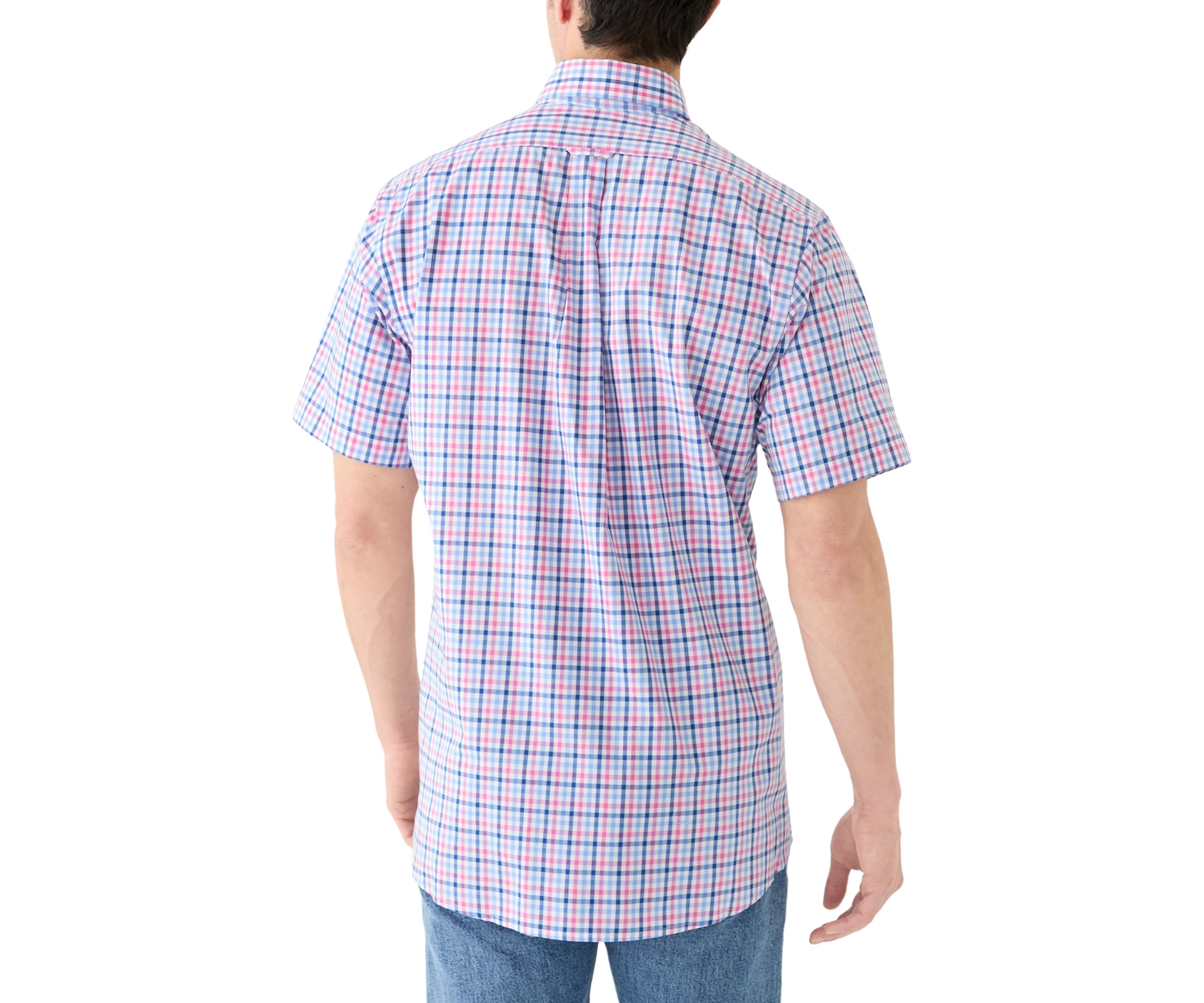 Short Sleeve Gingham Printed Shirt